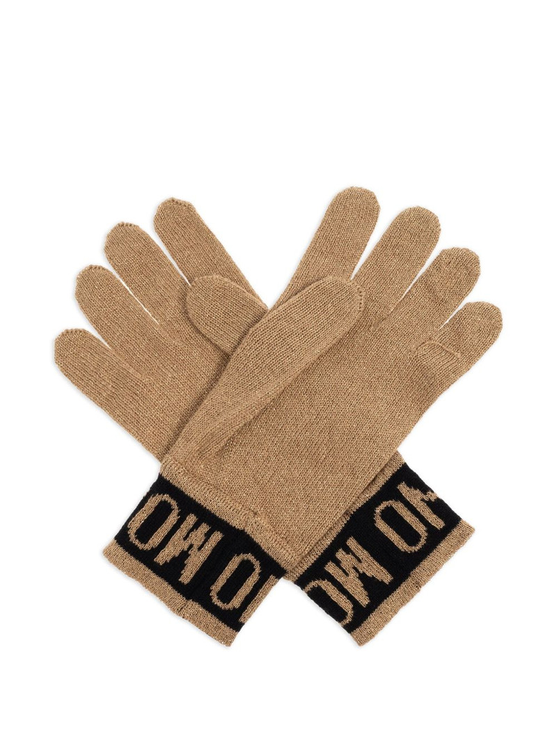 logo-intarsia gloves 3