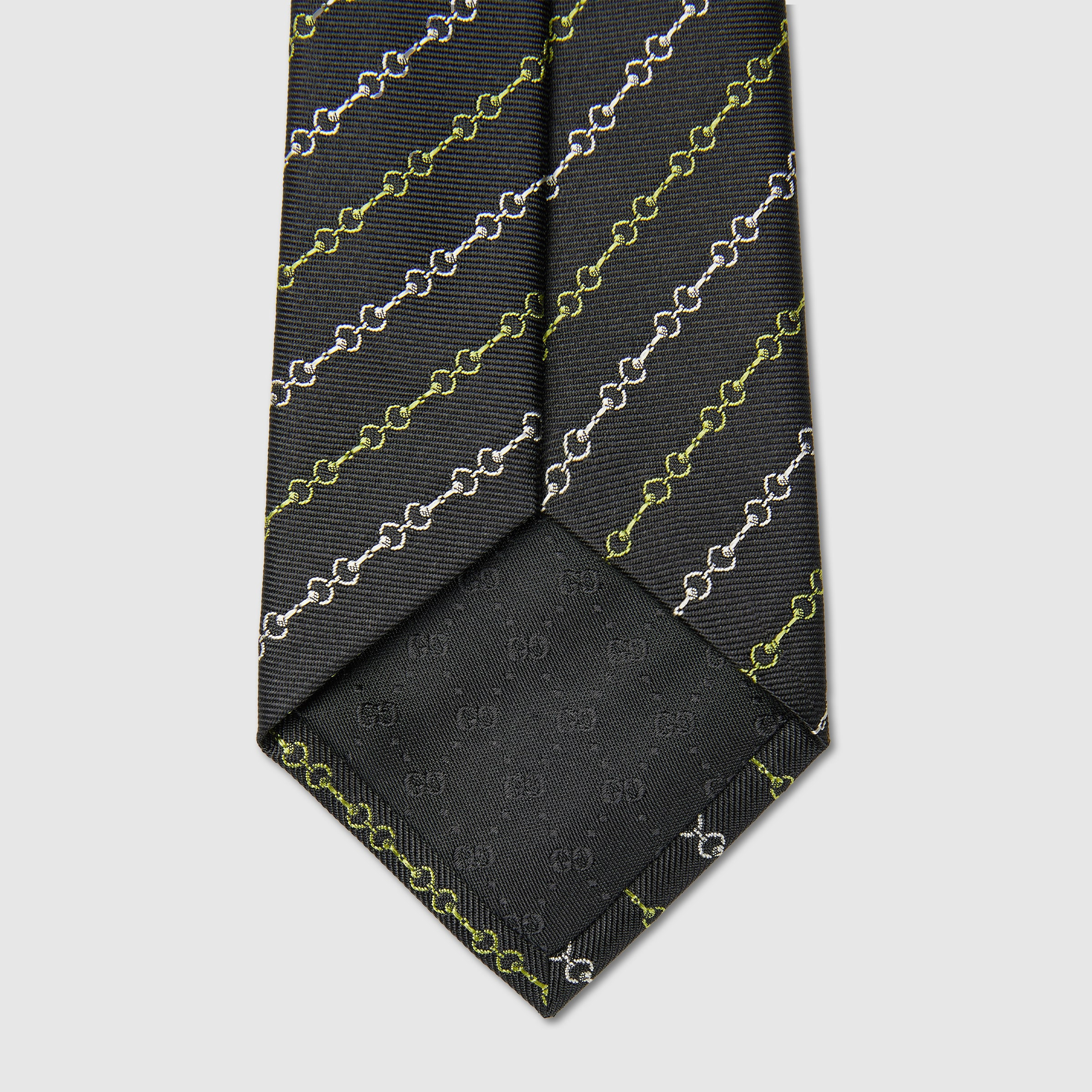 Horsebit silk jacquard tie - 5