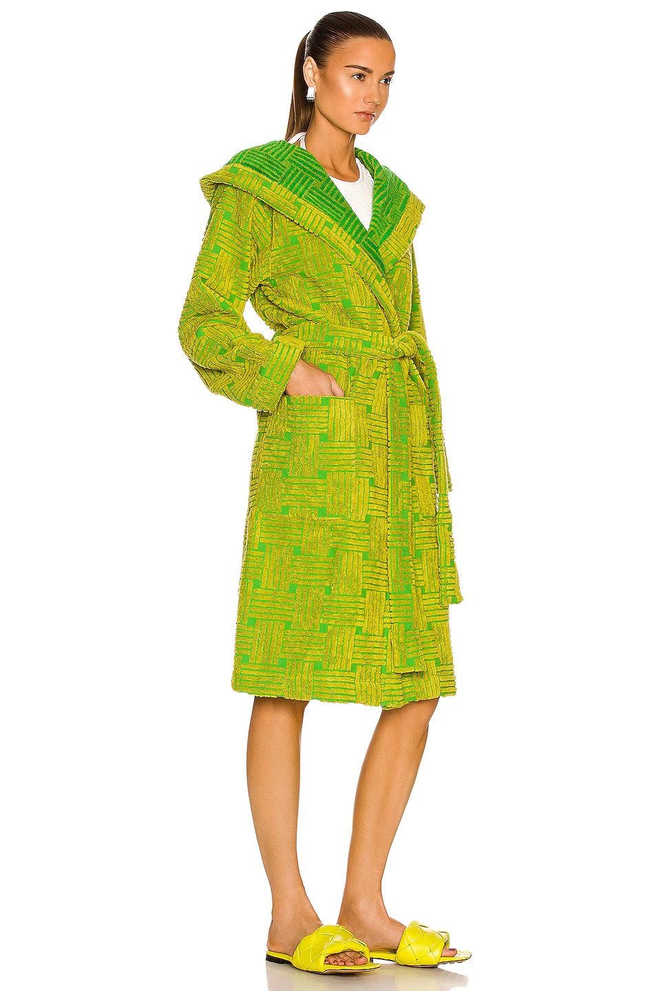 Intreccio Jacquard Cotton Terry Bathrobe - 3