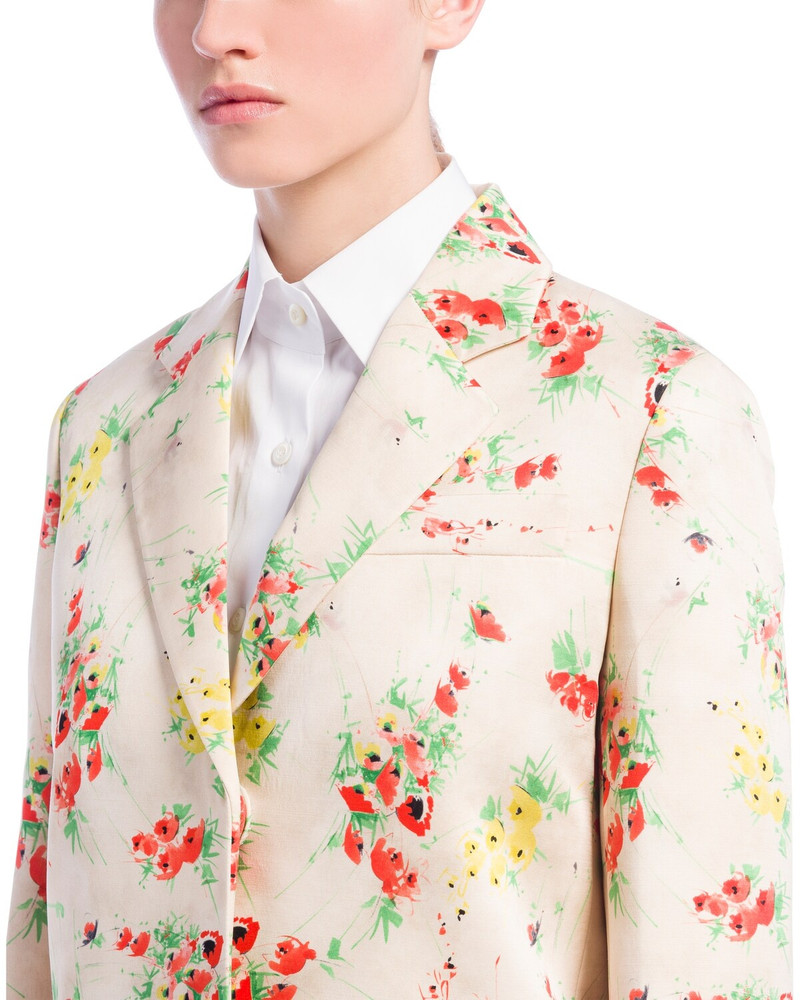 Single-breasted printed radzimir overcoat 5