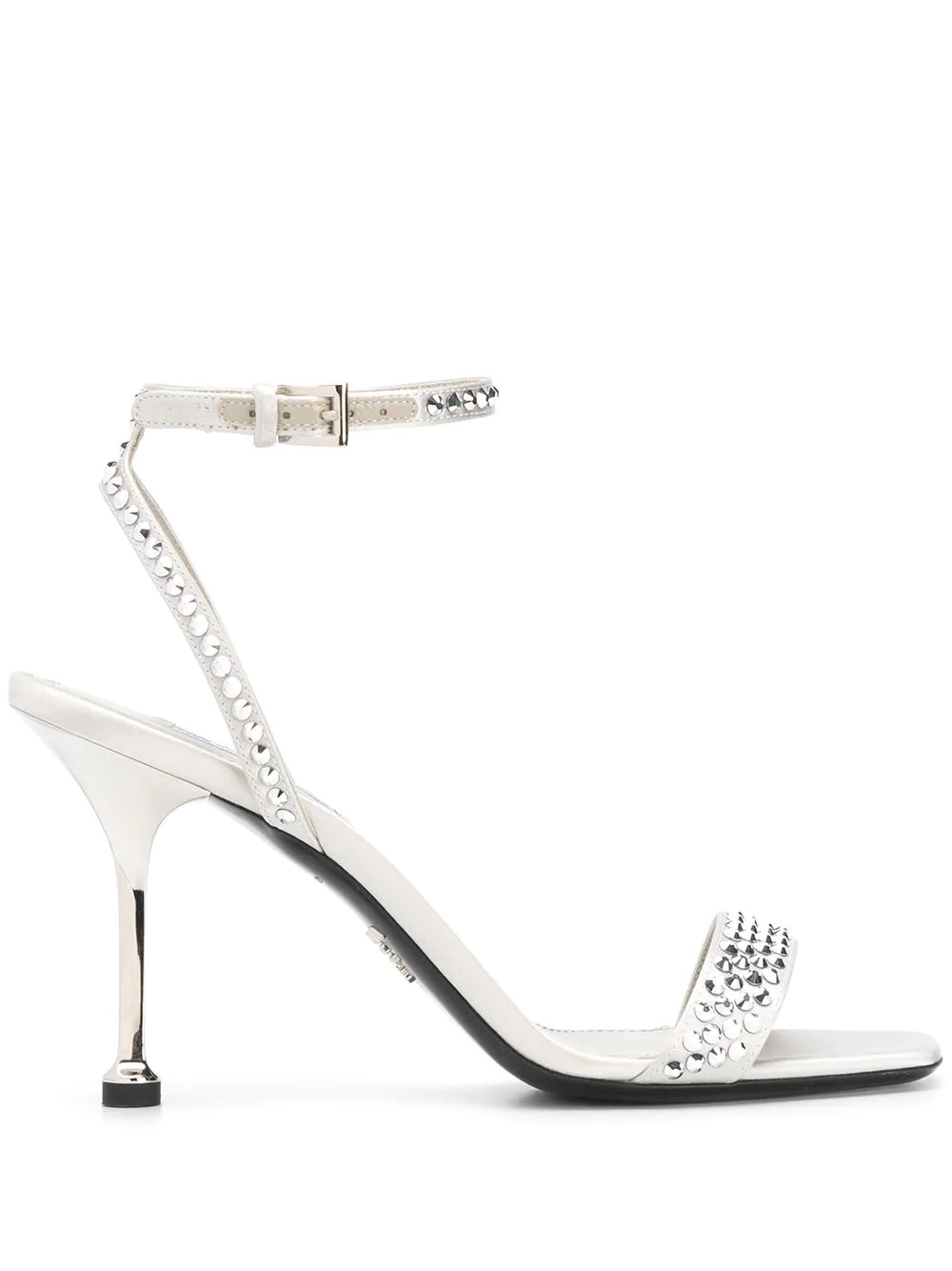 crystal embellished sandals - 1