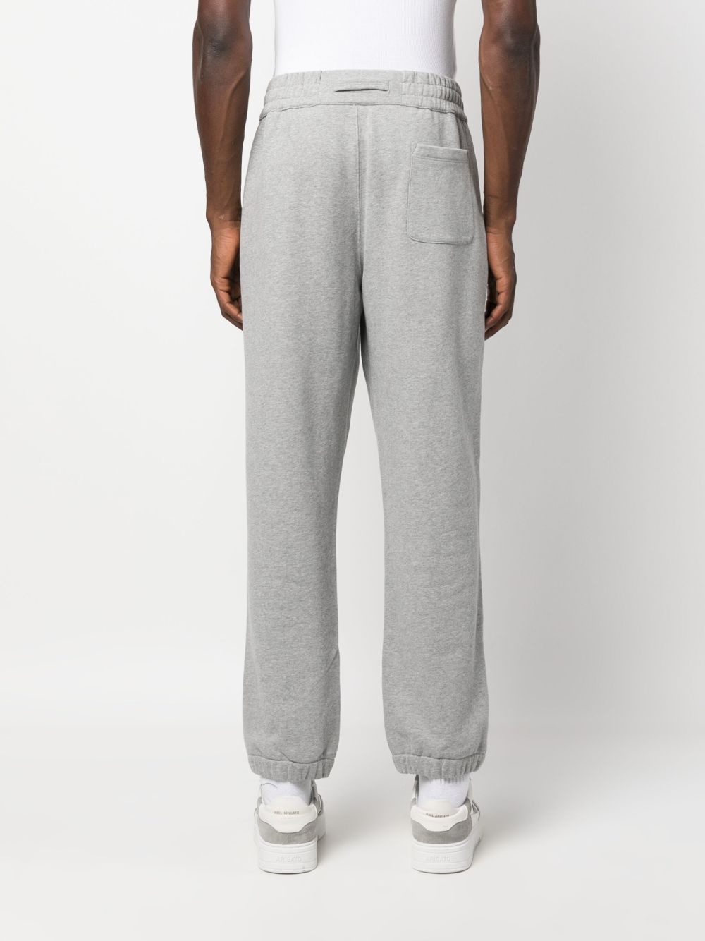 logo-embossed cotton track pants - 4