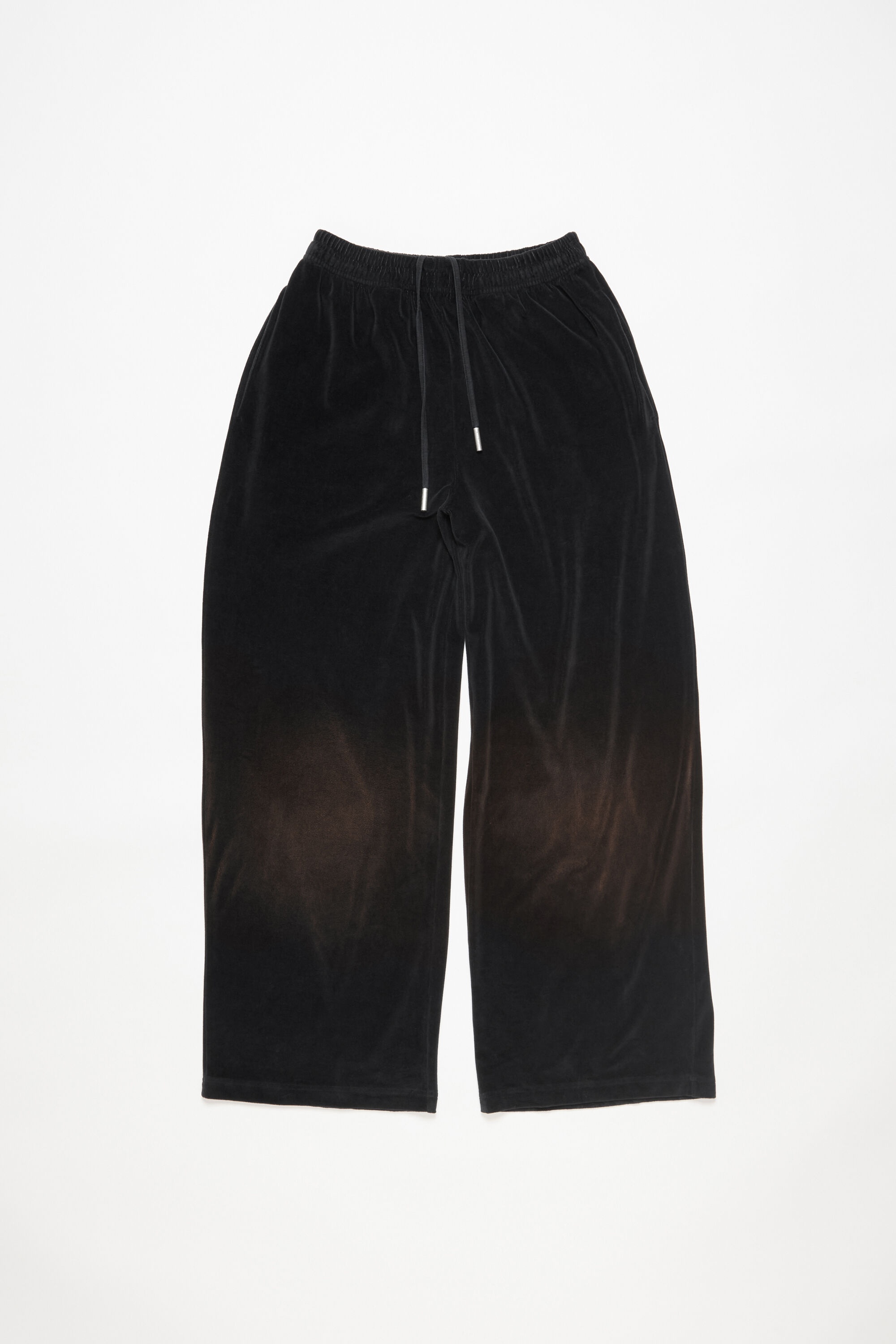 Velour trousers - Black - 1