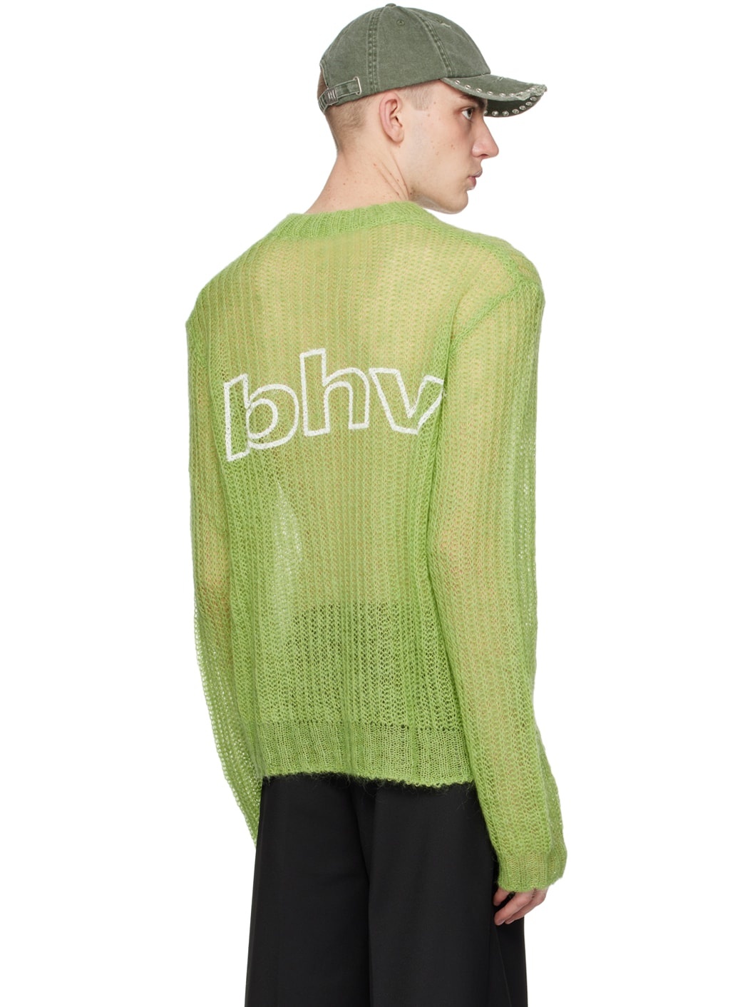 Green Unbrushed Sweater - 3