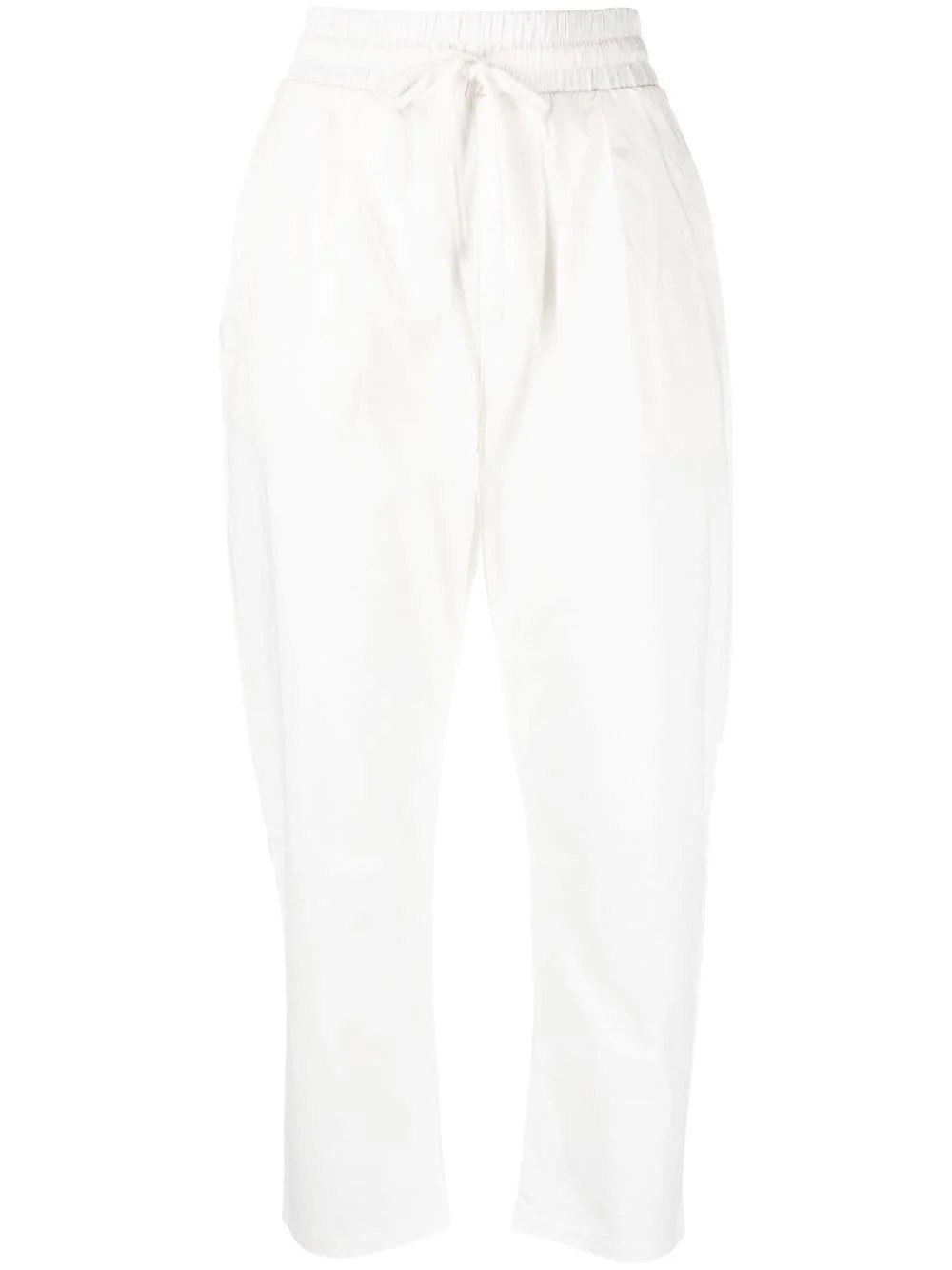 drawstring cropped trousers - 1
