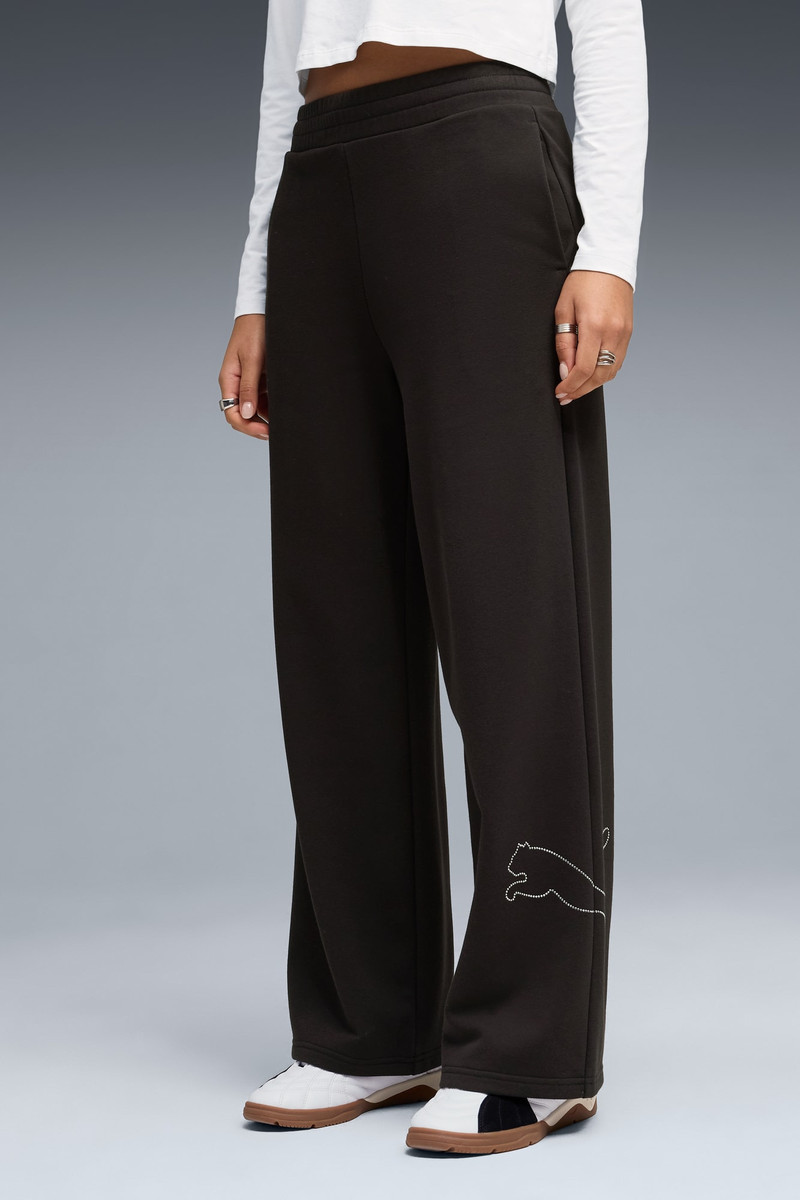 PUMA Bedazzled Women's High Waist, Wide Leg Pants outlook
