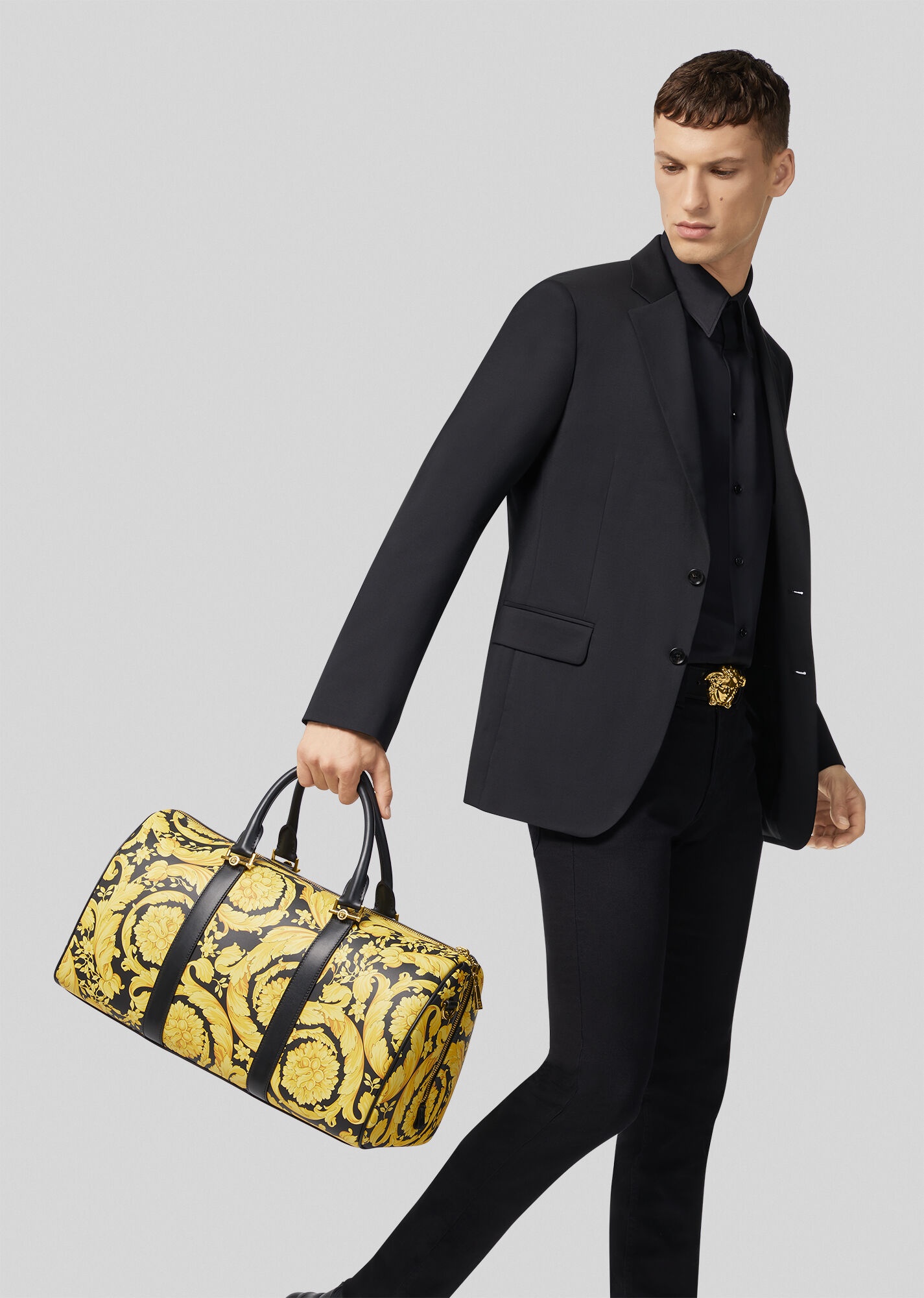 Barocco Print Leather Travel Bag - 2