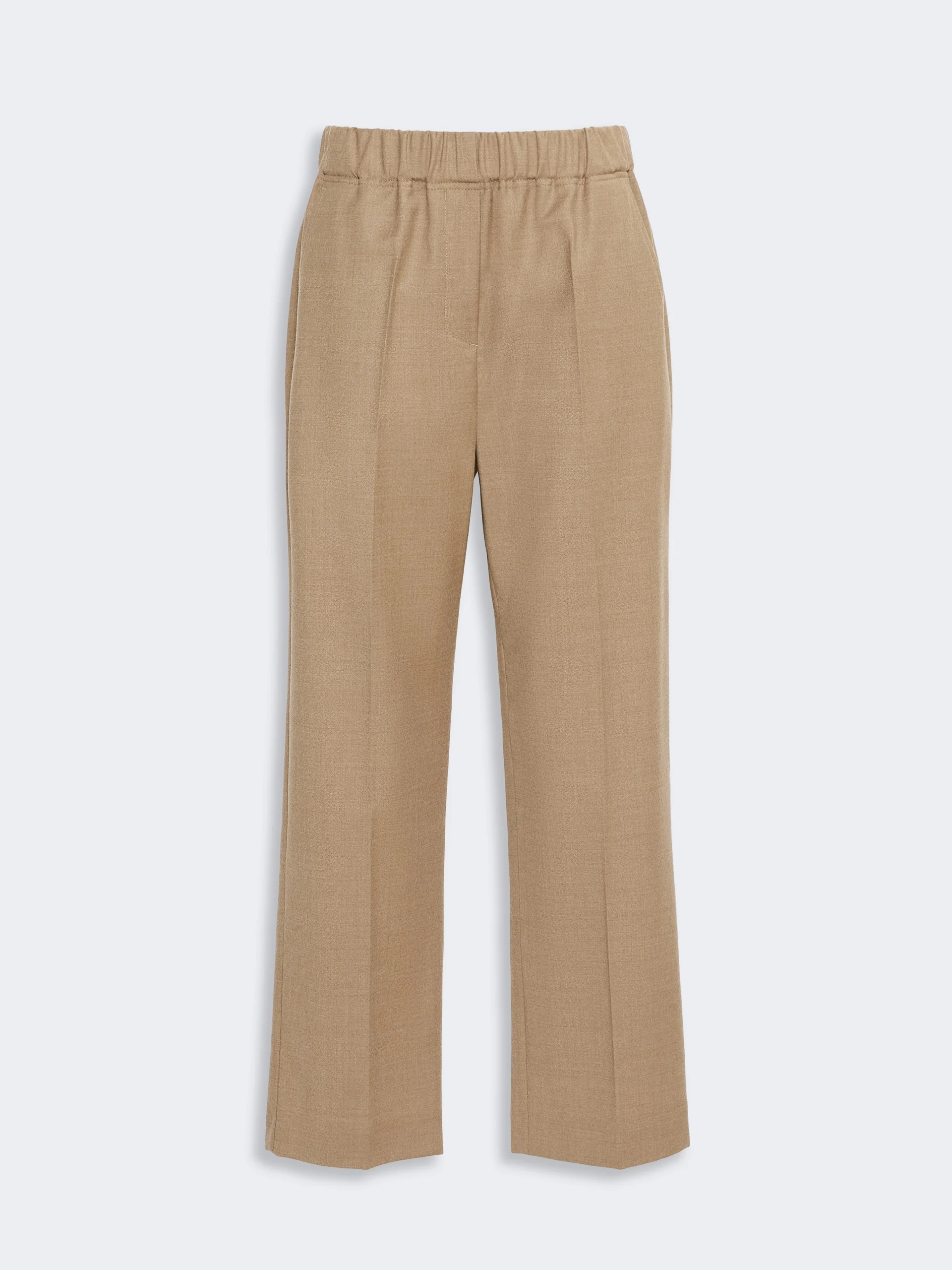 HATELEY Stretch wool flannel trousers - CAMEL - 1