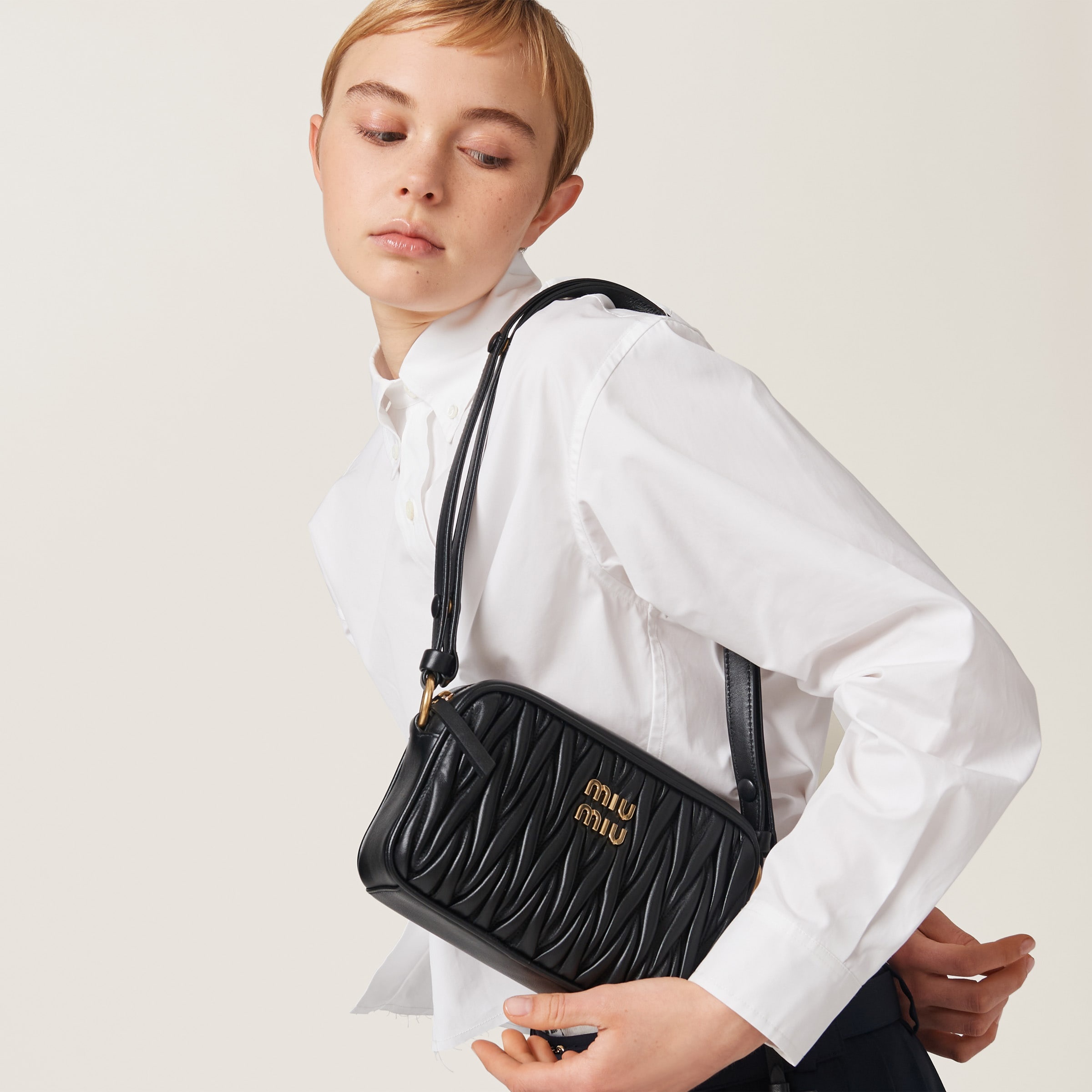 Matelassé nappa leather shoulder bag - 4