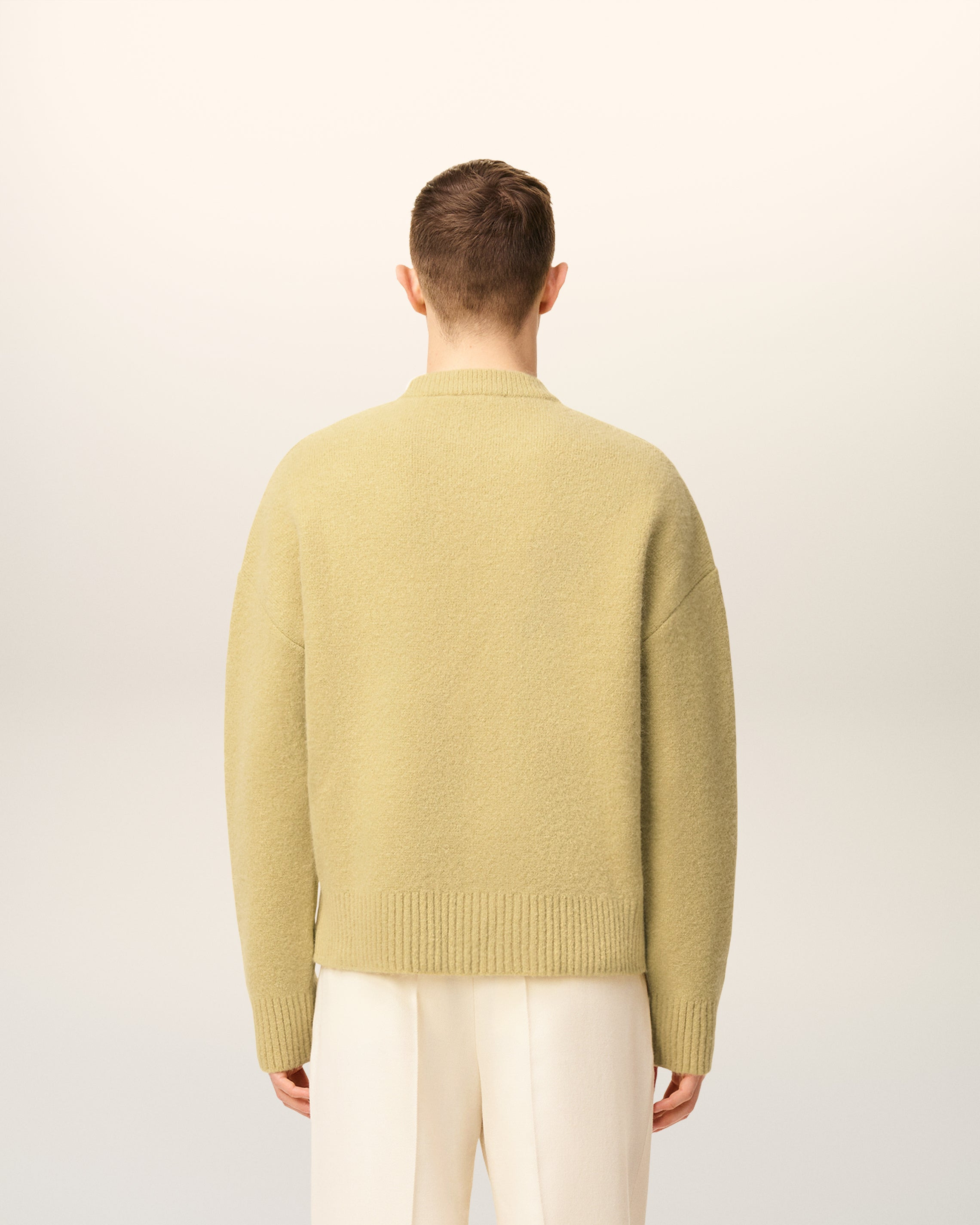 YELLOW  ALPACA AMI DE COEUR CREWNECK SWEATER - 5