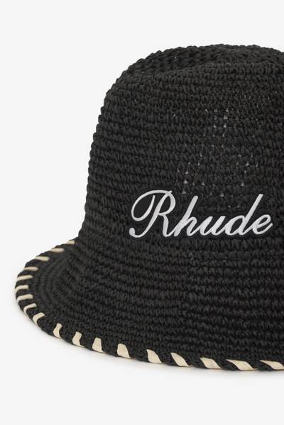 Rhude EMBROIDERED LOGO STRAW HAT outlook