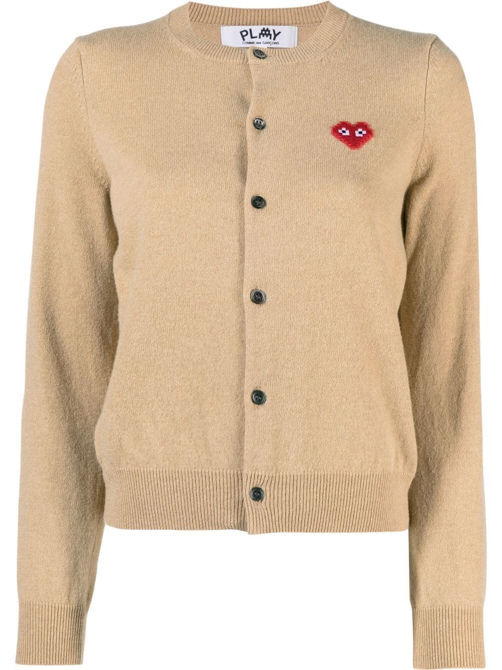 heart motif buttoned cardigan - 1