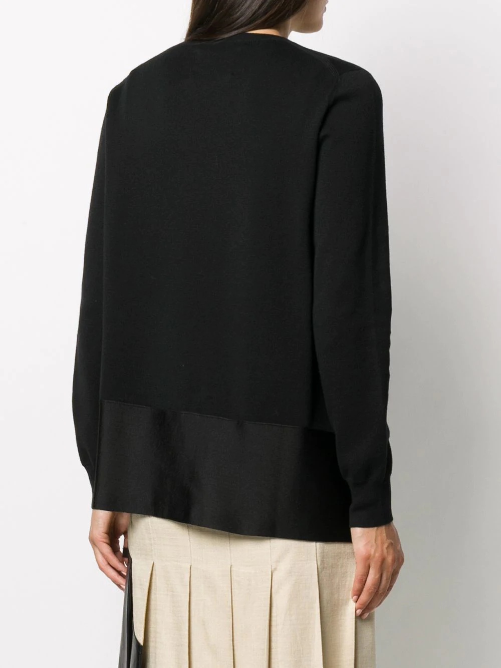 contrast-hem jumper - 4