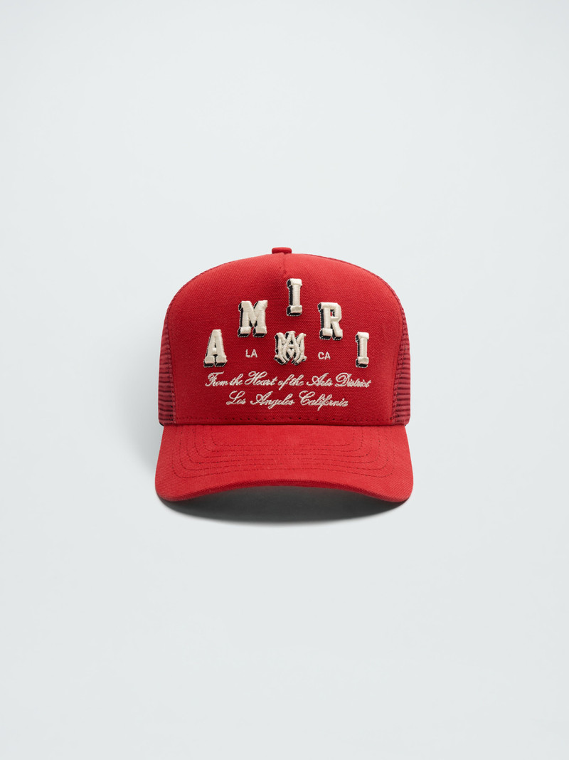 AMIRI VARSITY TRUCKER HAT 1