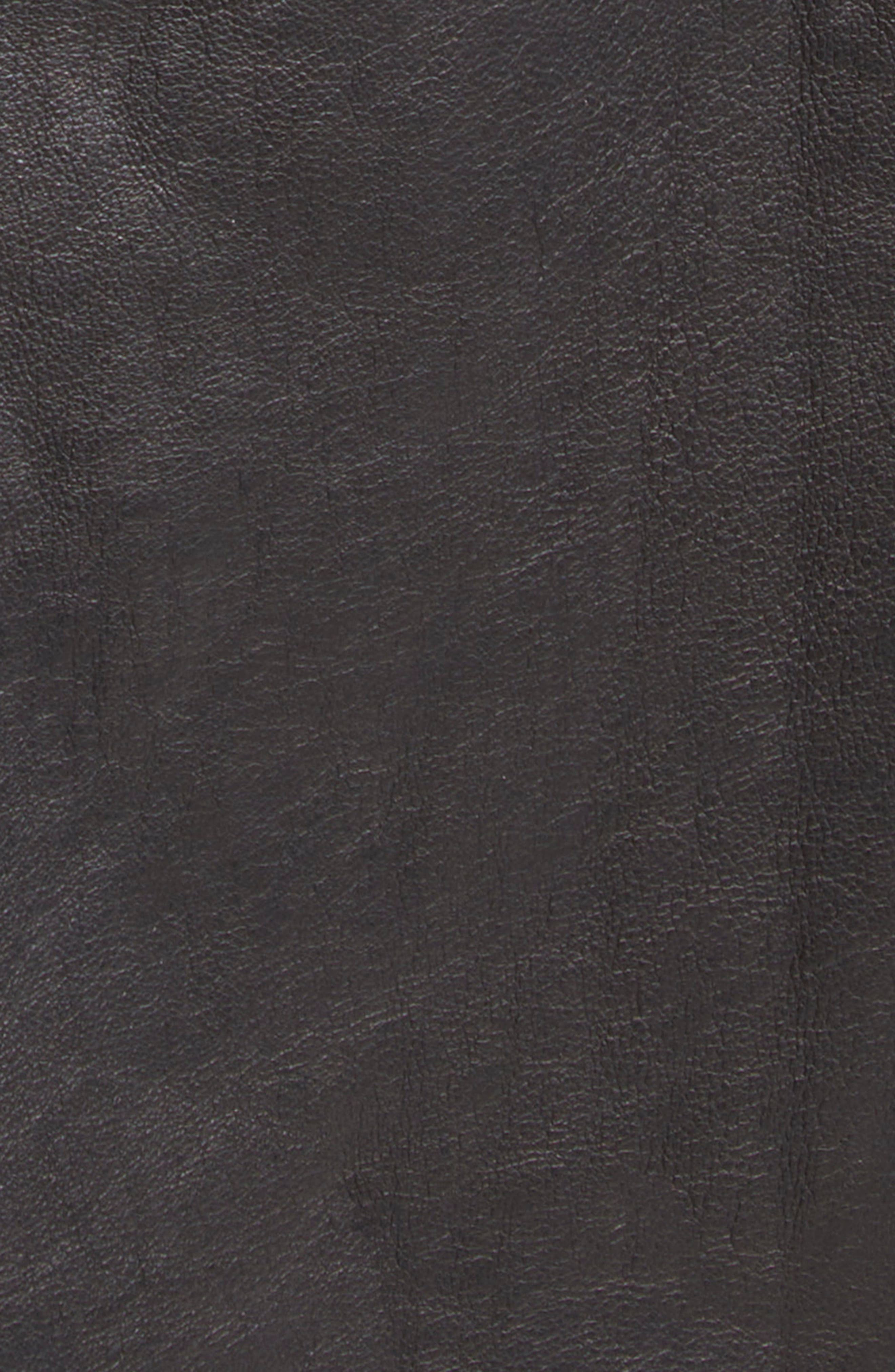 Brandon Maxwell Leather Midi Skirt in Black at Nordstrom - 7