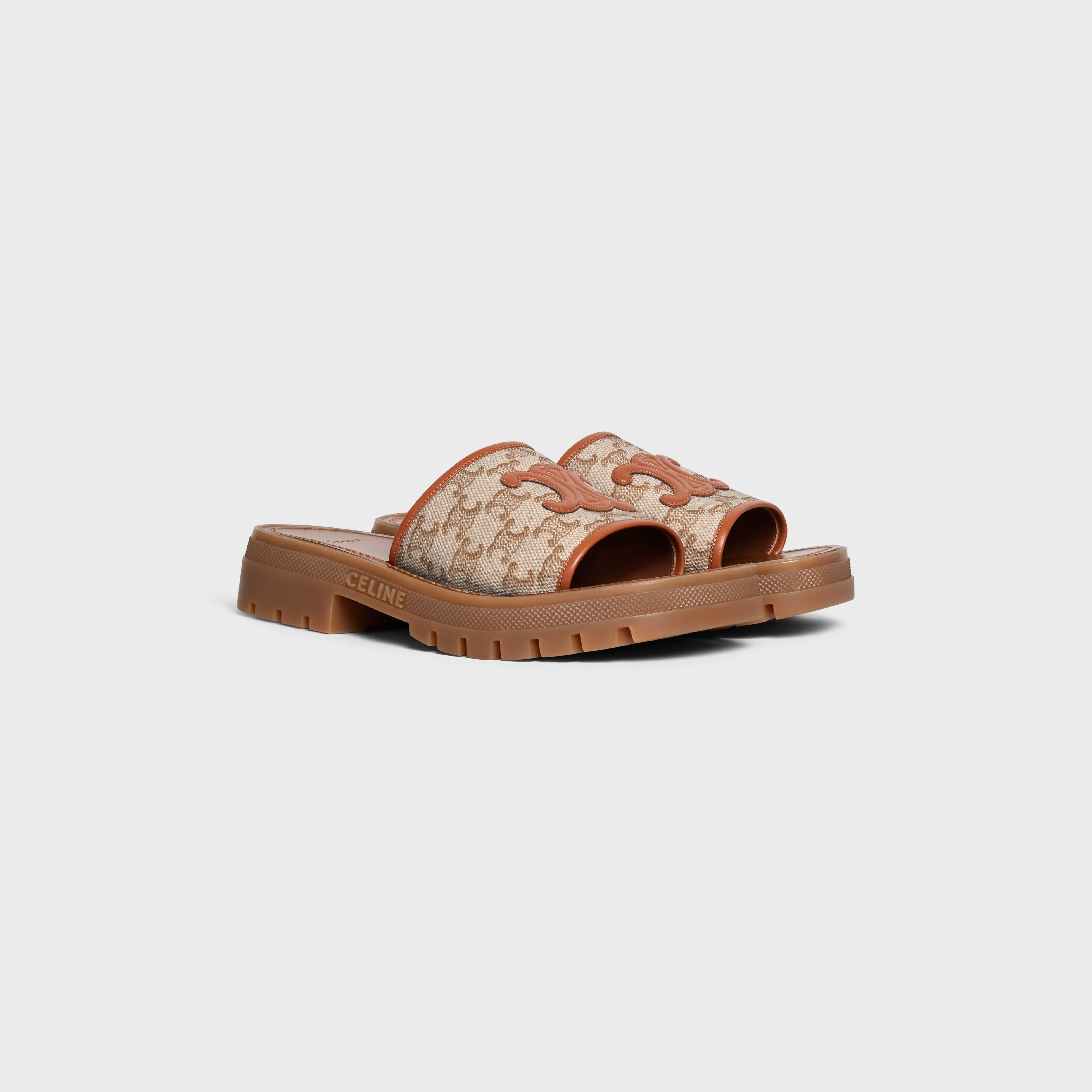 CLEA TRIOMPHE SLIDE in TRIOMPHE STAMPED CANVAS & CALFSKIN - 2