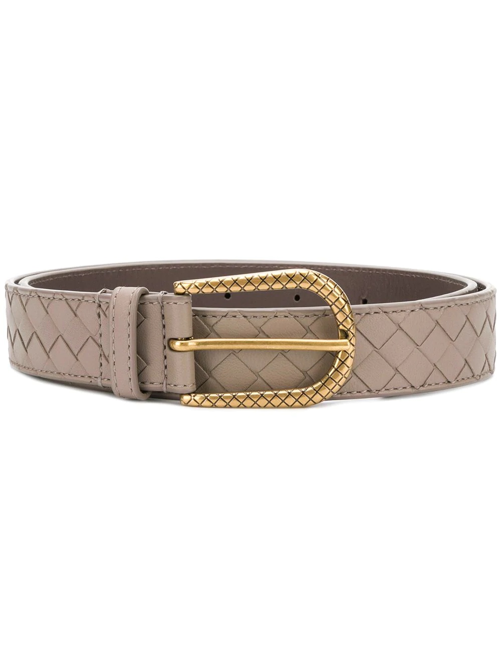 intrecciato weave buckle belt - 1