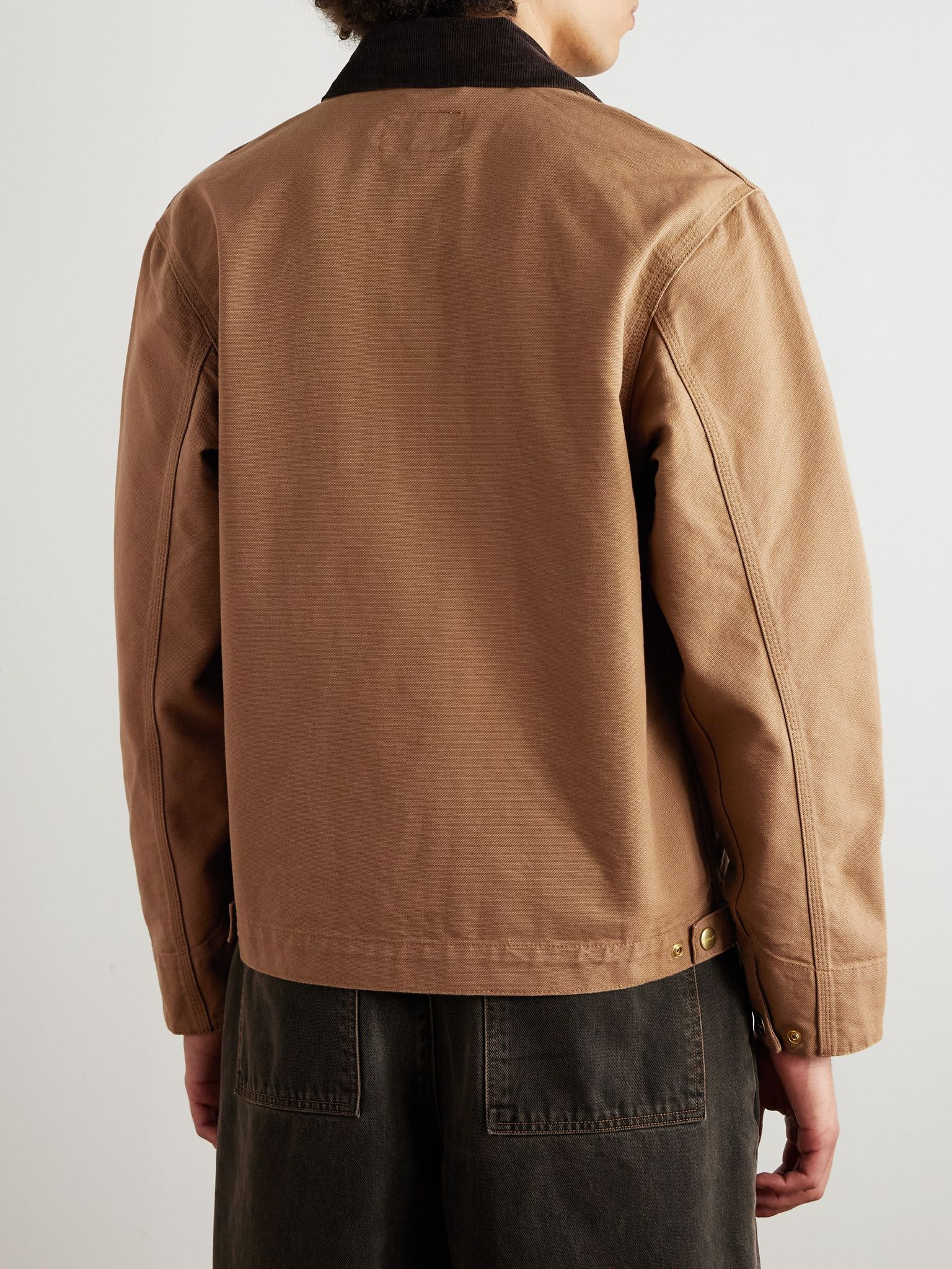 Detroit Corduroy-Trimmed Organic Cotton-Canvas Jacket Brown - 4