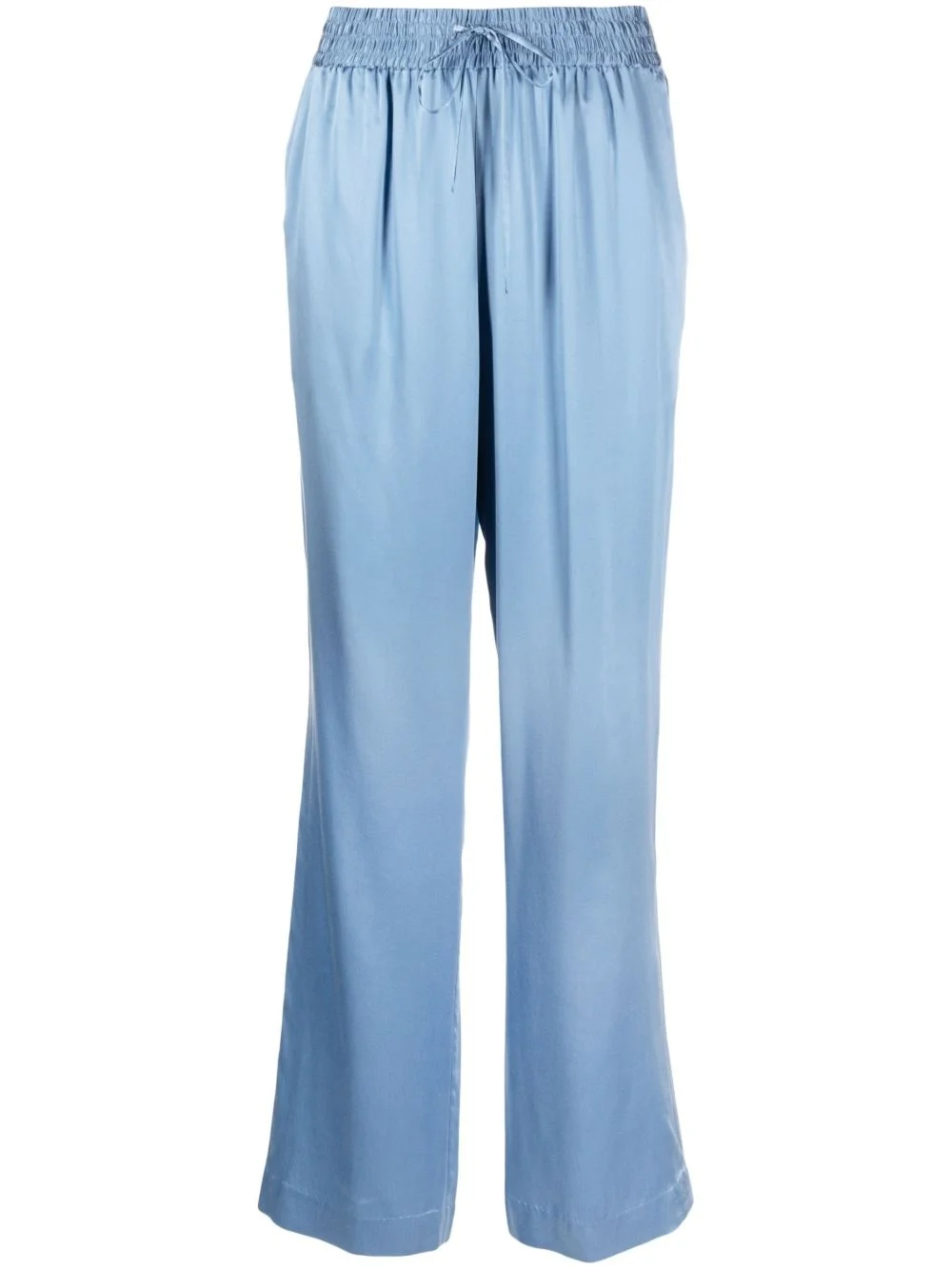 high-waisted silk pants - 1