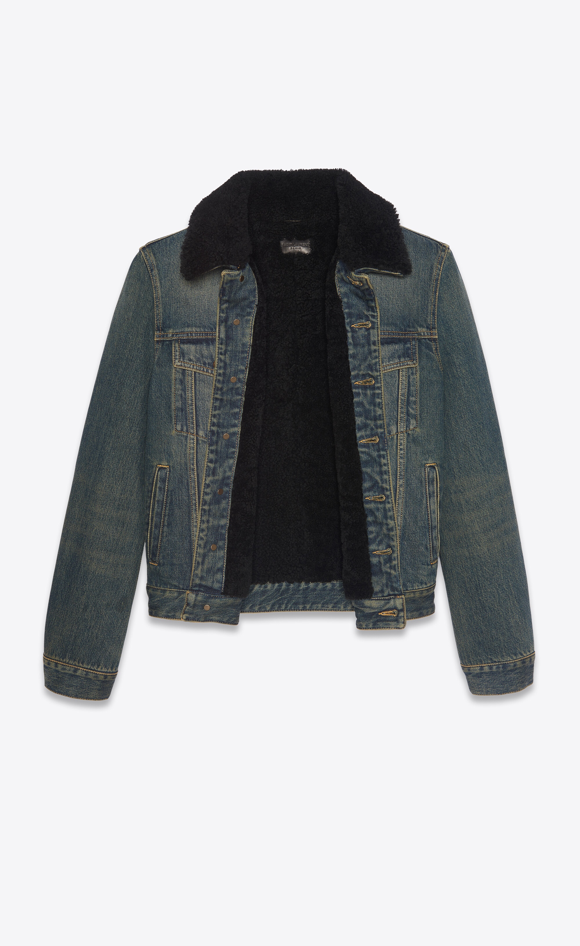 classic jacket in deep vintage blue denim