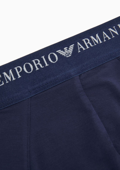 EMPORIO ARMANI Soft modal briefs with logo waist outlook