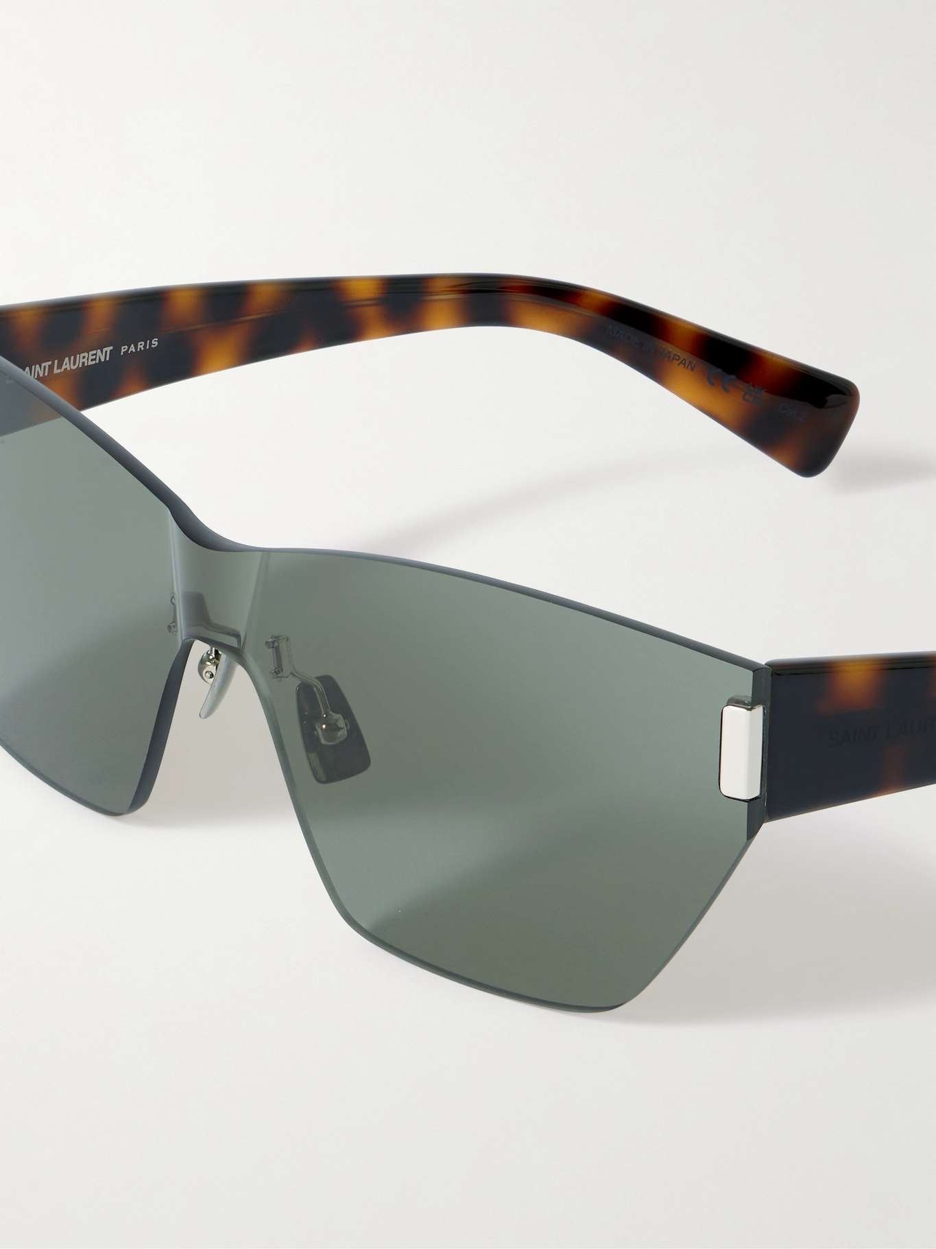 Square-frame tortoiseshell acetate sunglasses Green - 4