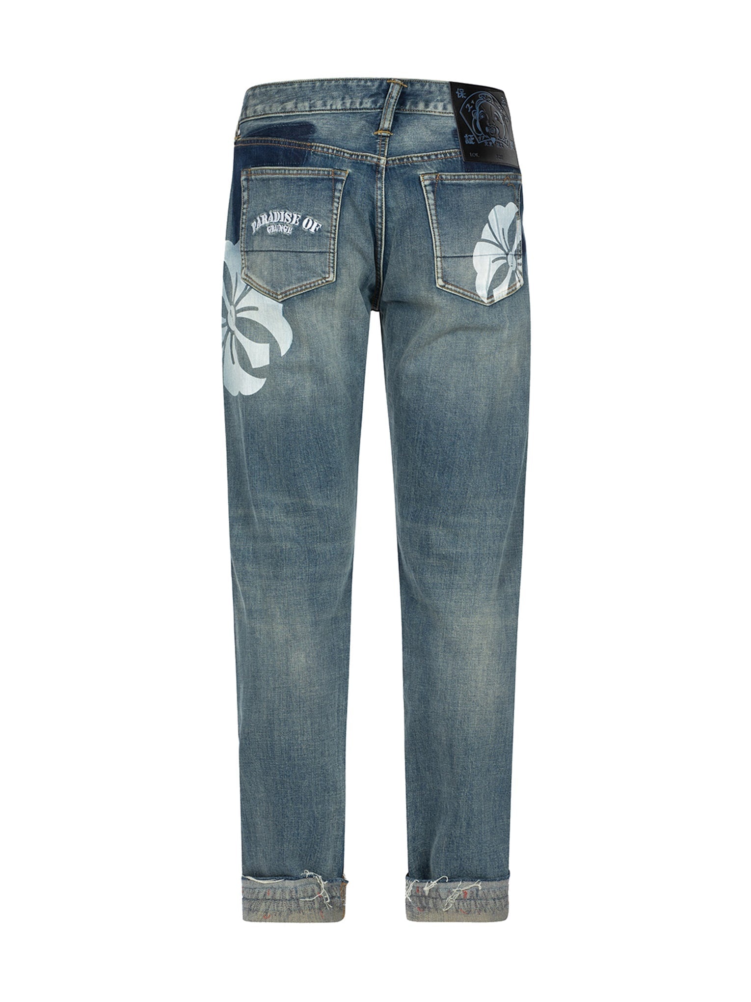 Kamon Print Carrot Fit Denim Jeans #2017 - 17