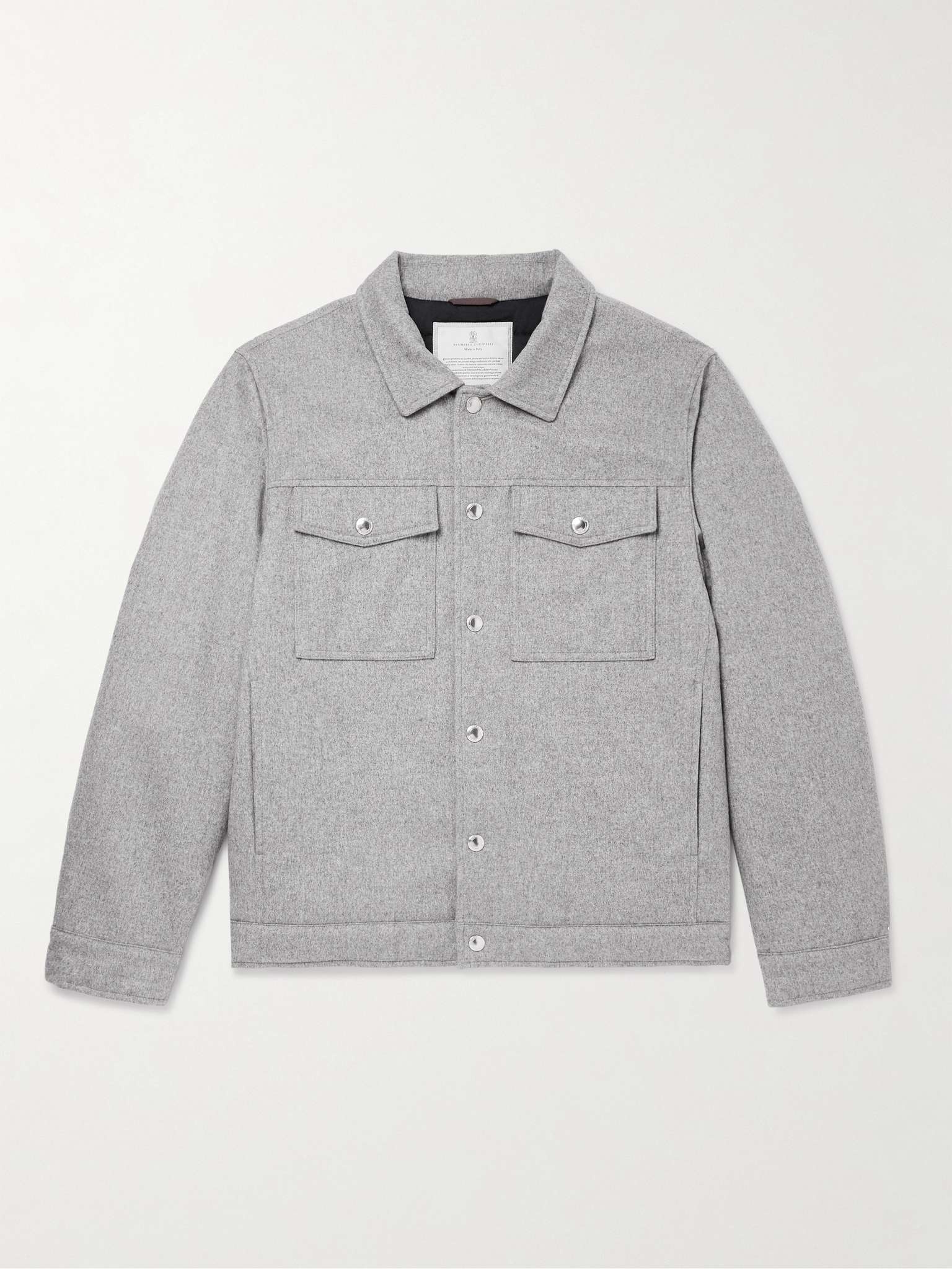 Padded Wool Shirt Jacket - 1