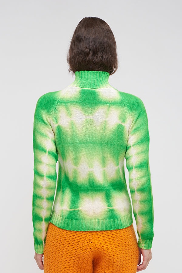 GEO DYED WOMEN’S CASHMERE MOCK - 3