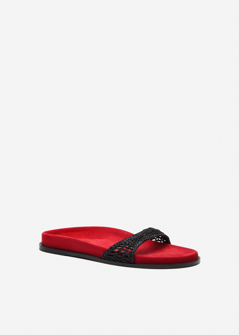 MAGDA BUTRYM Crochet strap sandals in red outlook