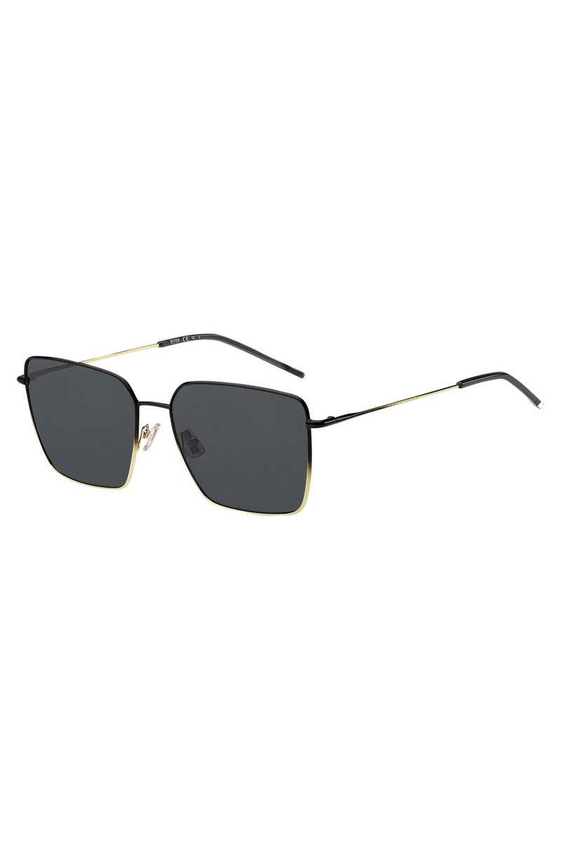 TUBULAR-TEMPLE SUNGLASSES WITH BLACK-GOLD GRADIENTS 1