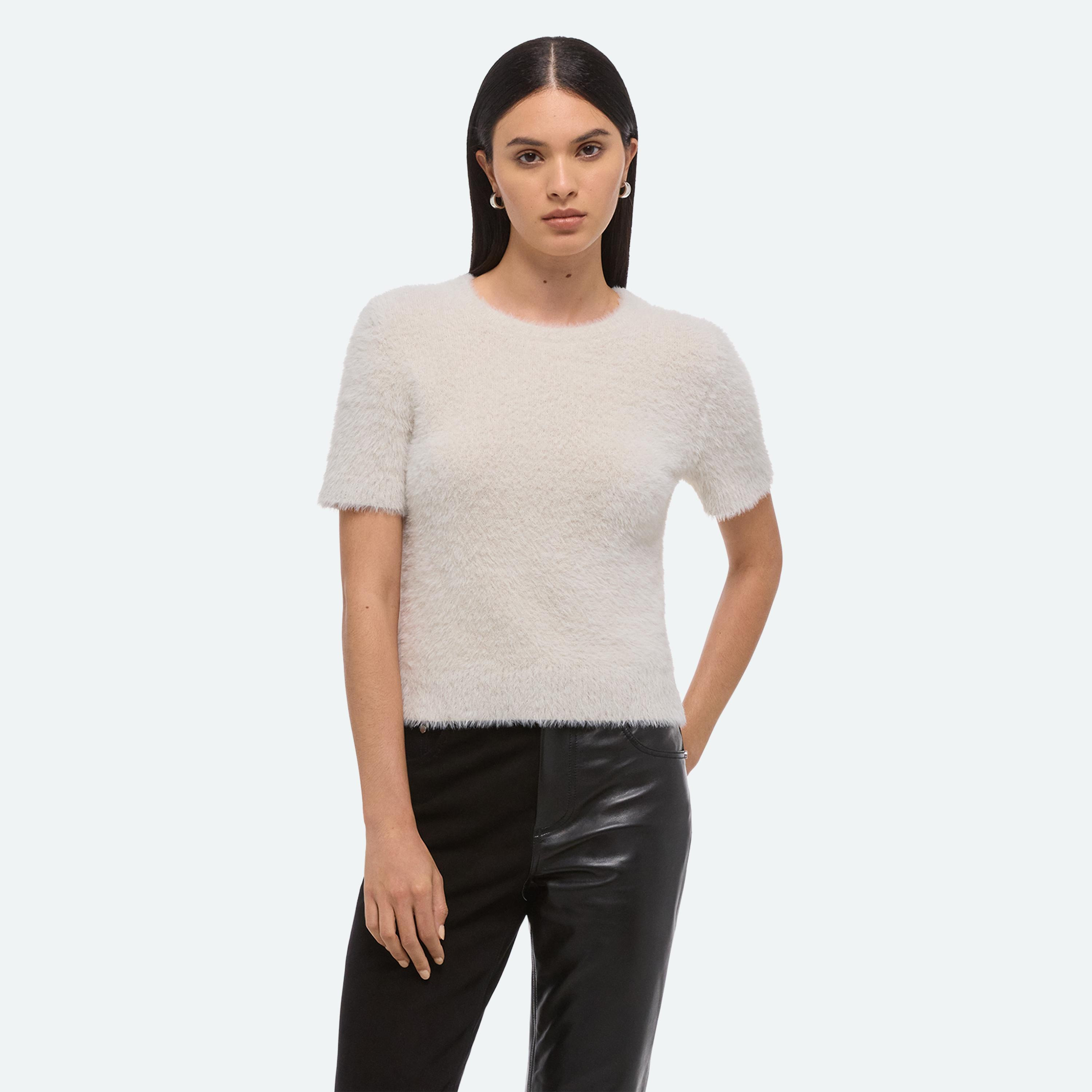 CROPPED SWEATER TEE - 8