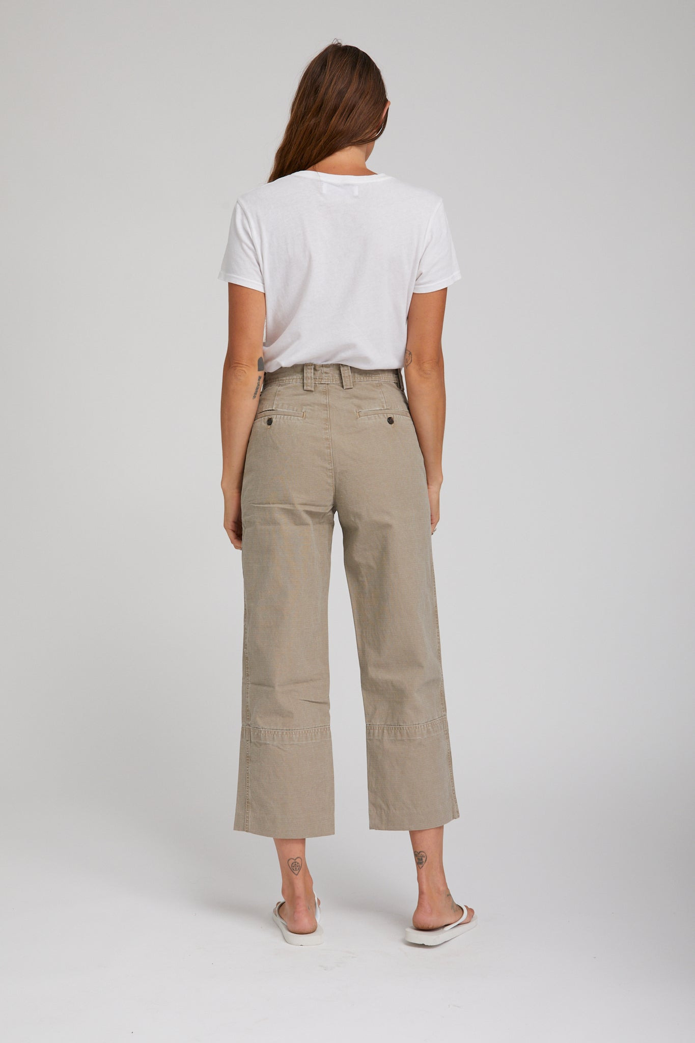KHAKI CLASSIC COTTON PANTS - 4