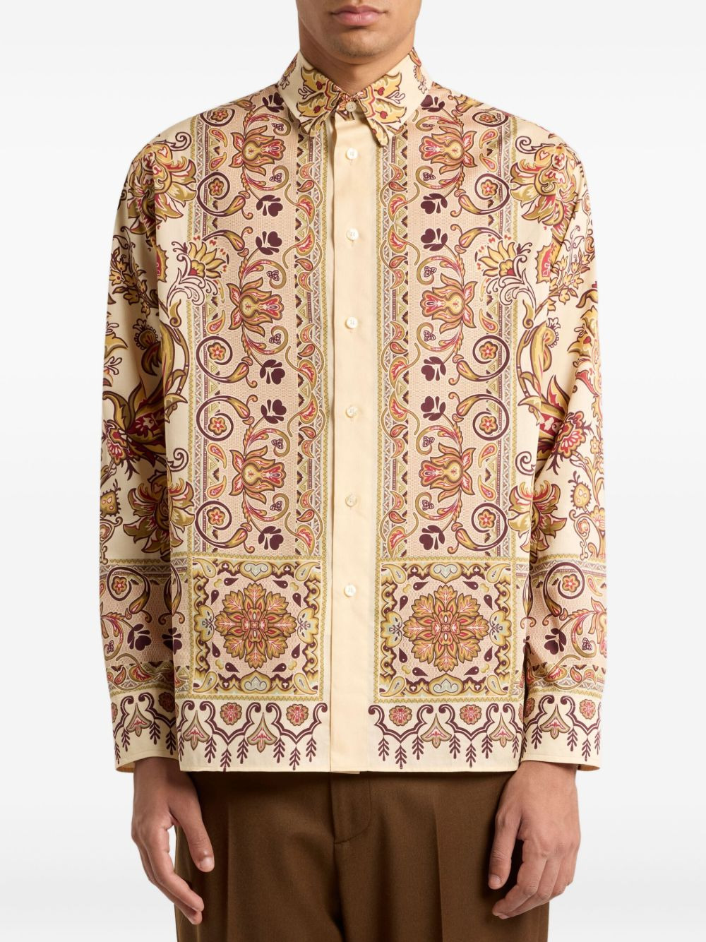 paisley-print cotton shirt - 3