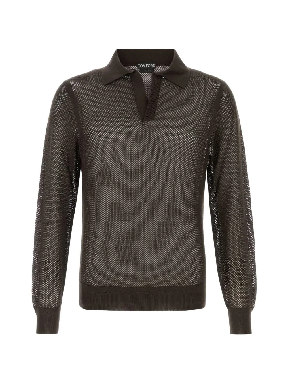 long-sleeved mesh T-shirt - 1