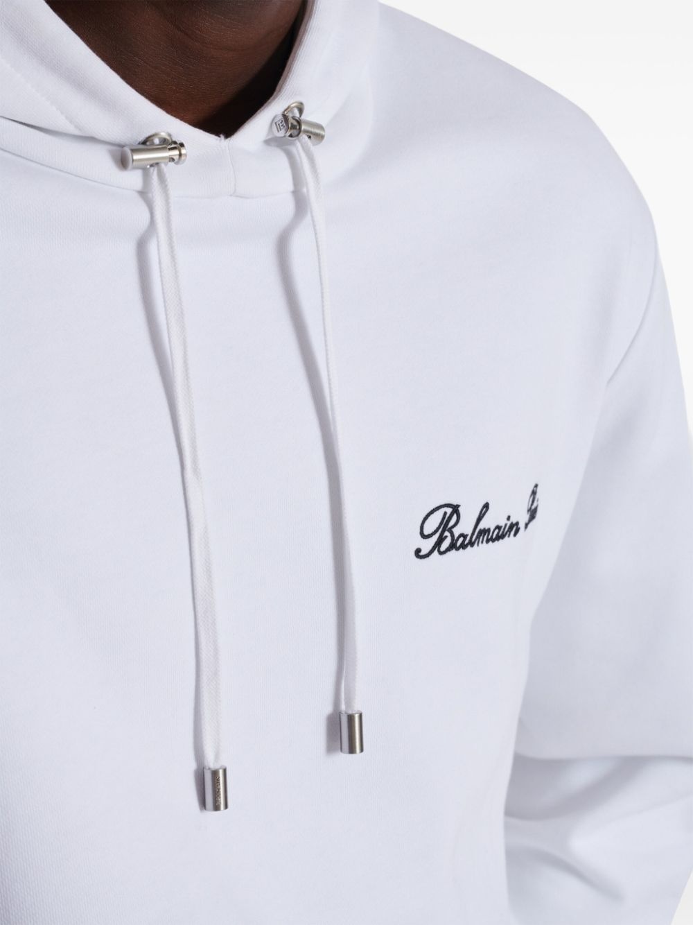 embroidered-logo hoodie - 7