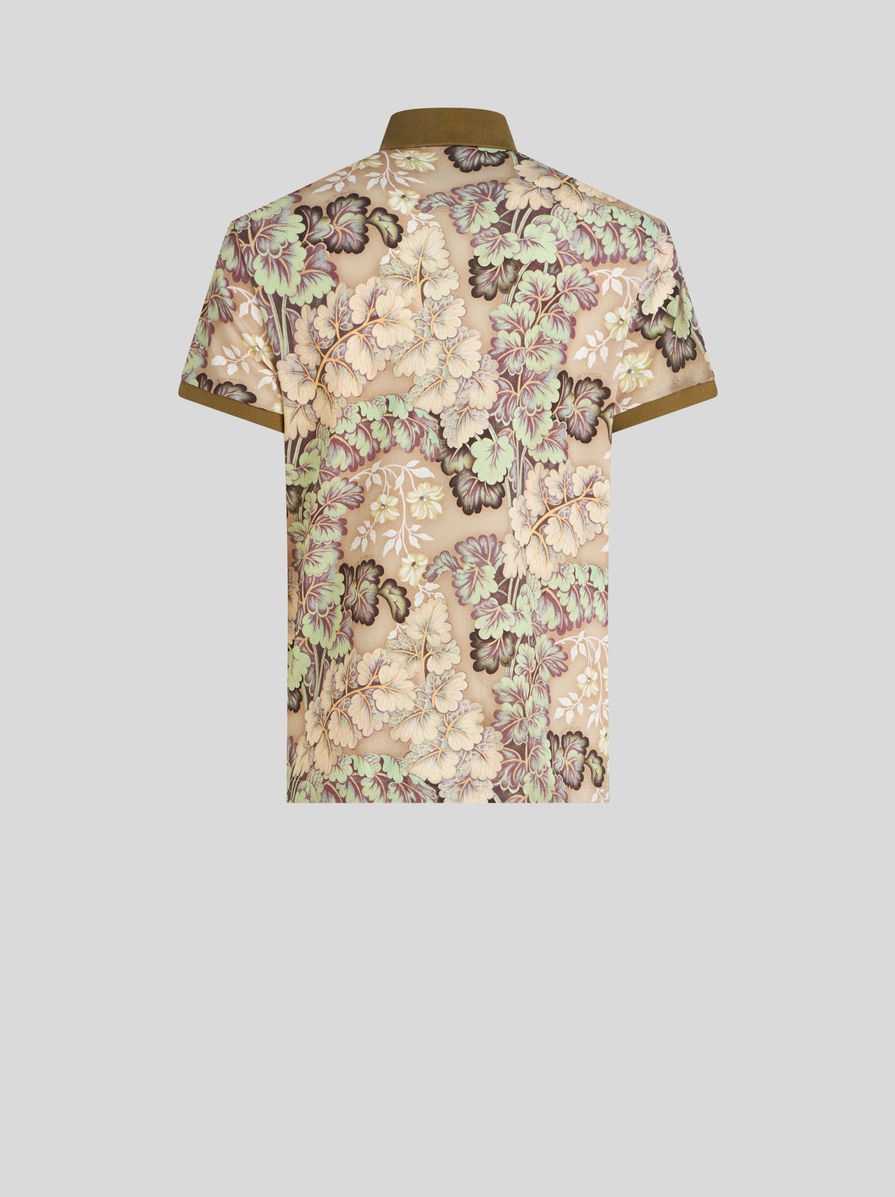 POLO SHIRT WITH FOLIAGE PRINT - 5