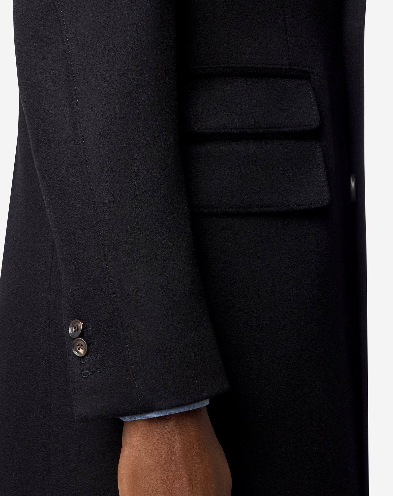 Black wool beaver coat - 4