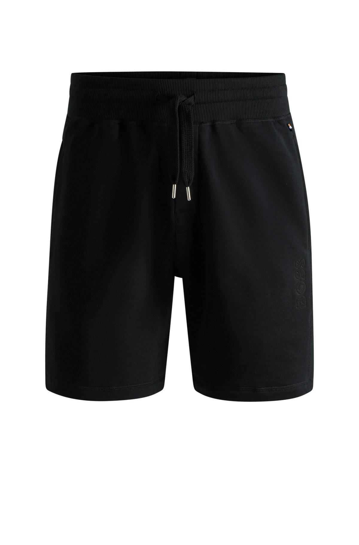 COTTON-TERRY SHORTS WITH OUTLINE LOGO EMBROIDERY - 1