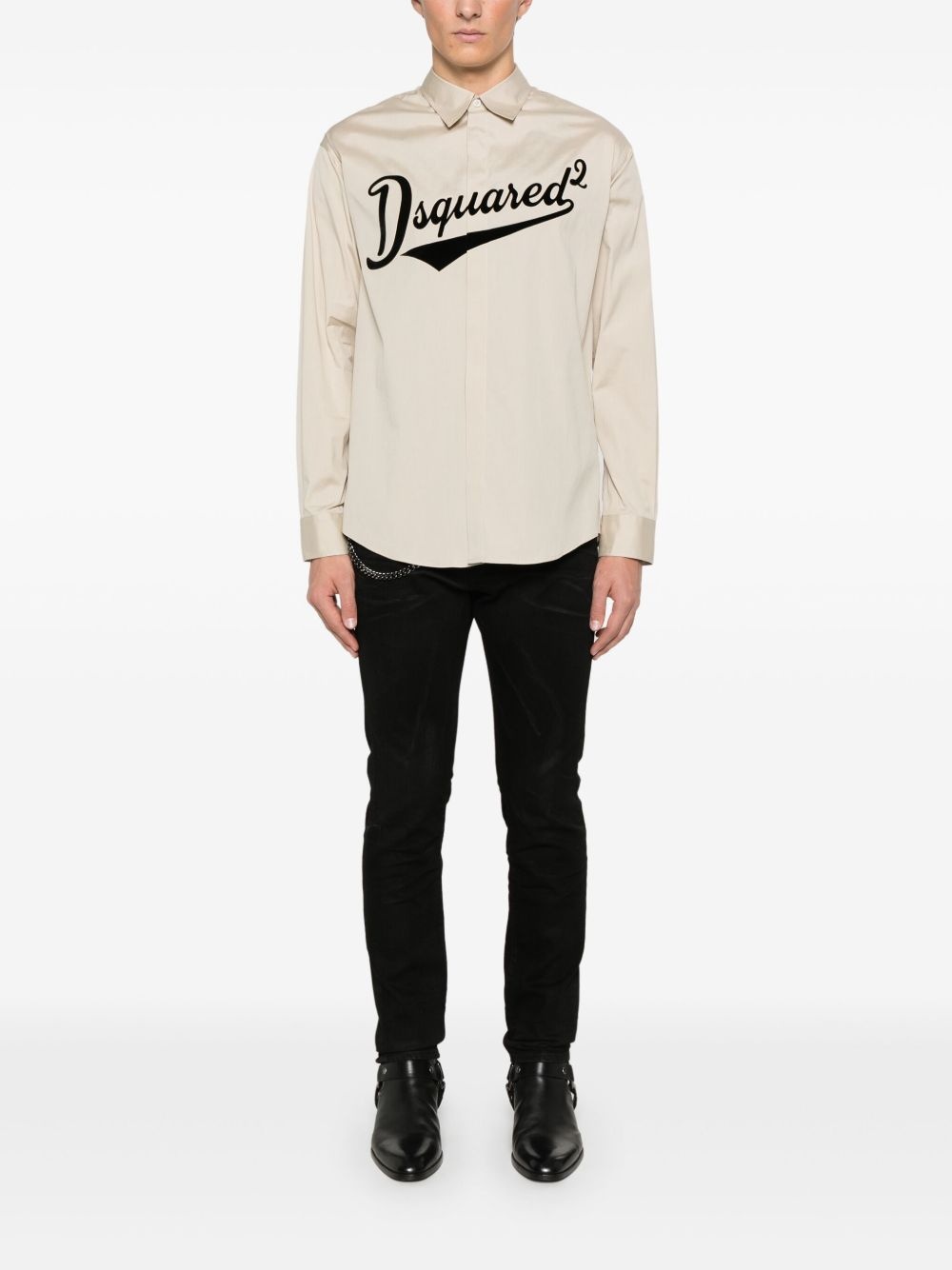 chain-detailed trousers - 2