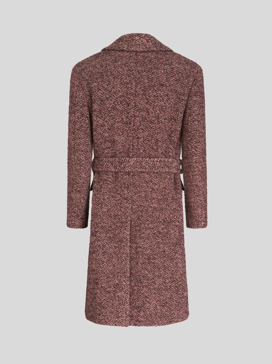 DOUBLE-BREASTED WOOL MIDI COAT - 5