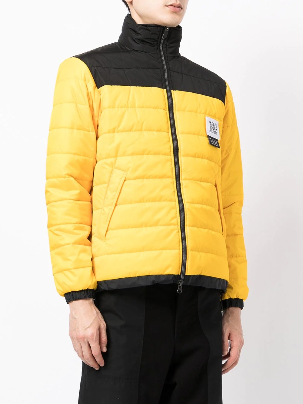 colour-block puffer jacket - 3