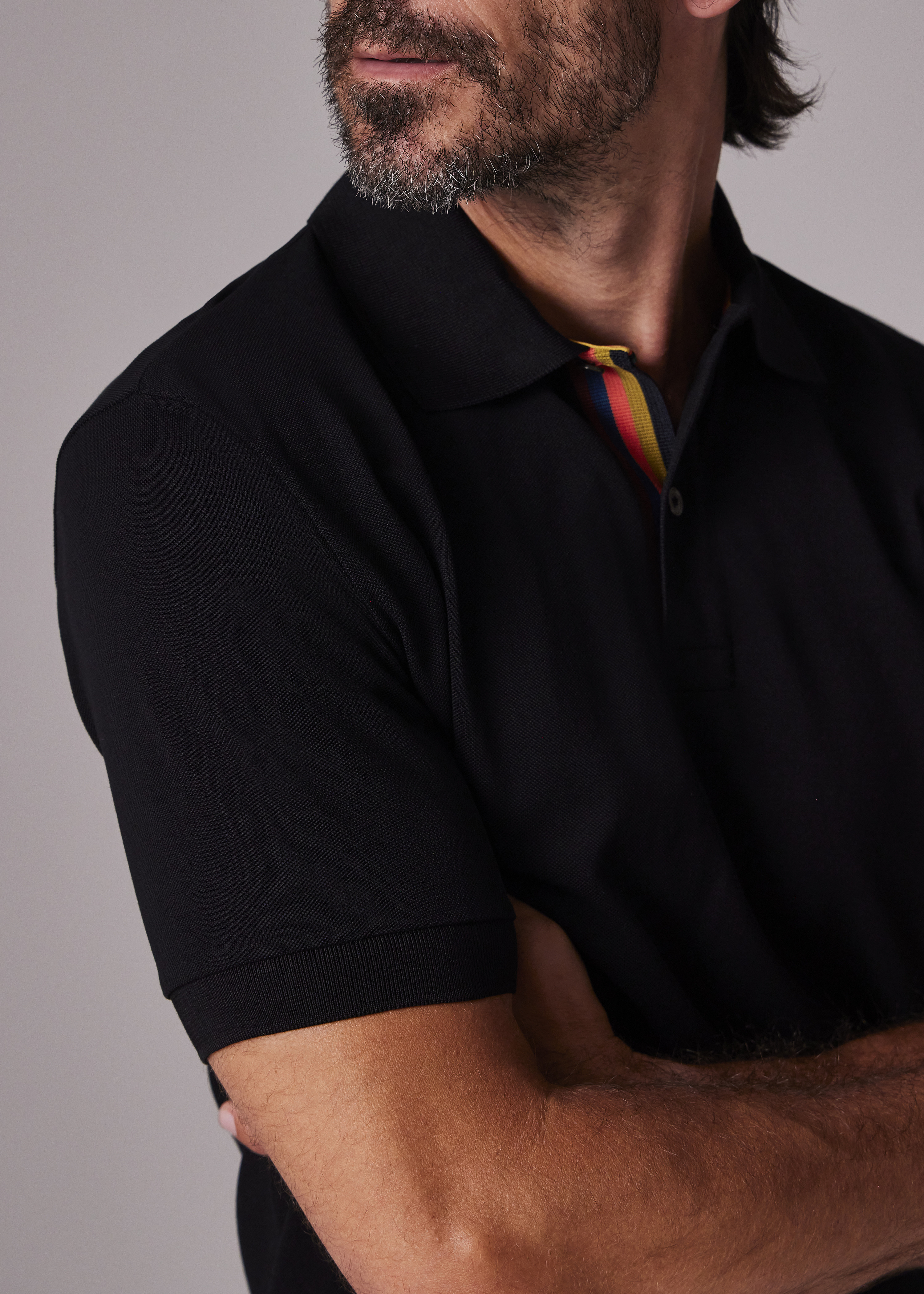 'Artist Stripe' Placket Polo Shirt - 6
