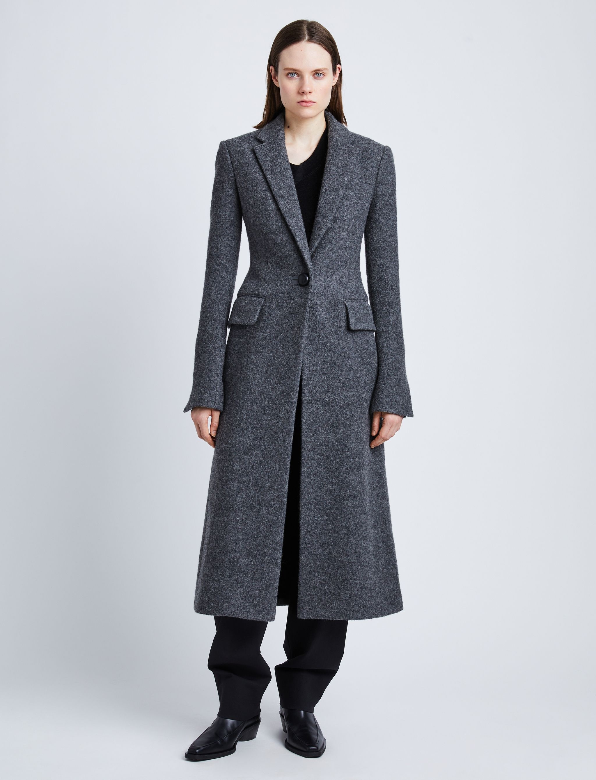Proenza Schouler Wool Jersey Coat REVERSIBLE