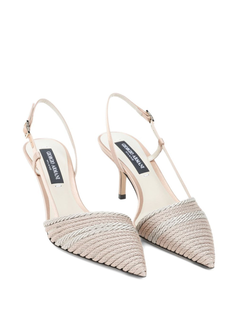 GIORGIO ARMANI braided slingback pumps outlook