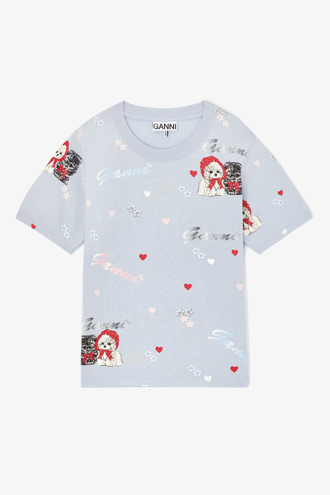 GREY CROPPED ANIMAL T-SHIRT - 1