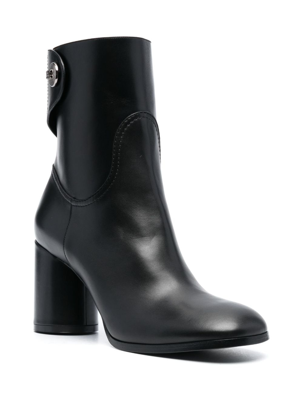 90mm block-heel leather boots - 2