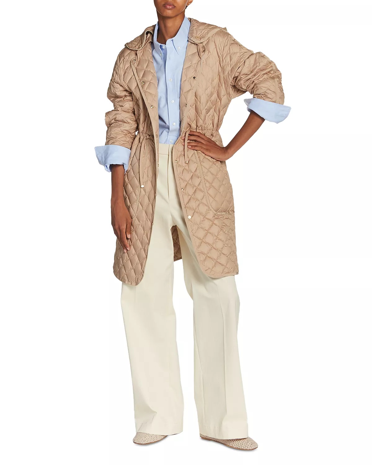 Etelan Quilted Long Parka Coat - 3