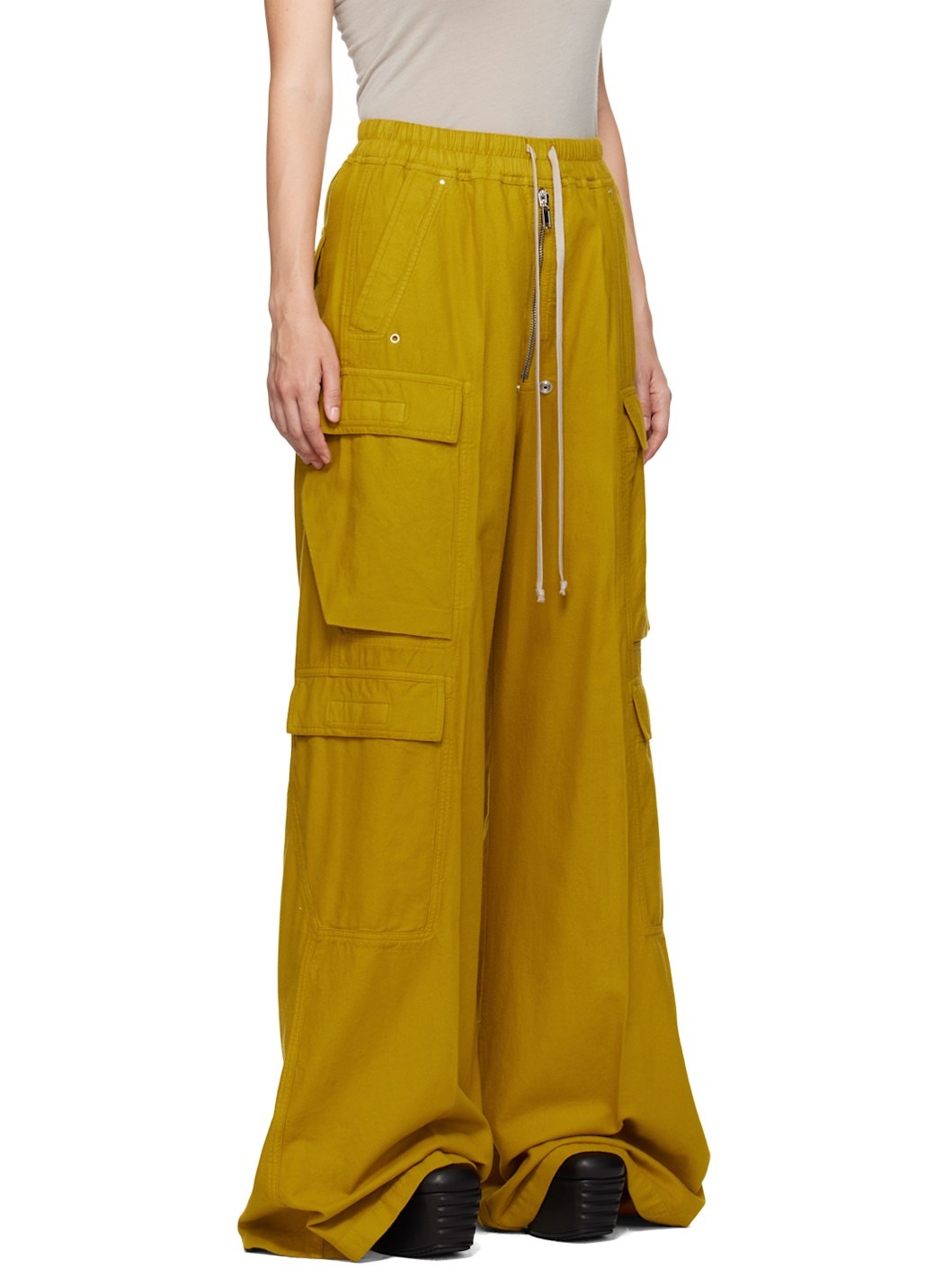 Yellow Porterville Double Cargo Jumbo Belas Trousers - 2