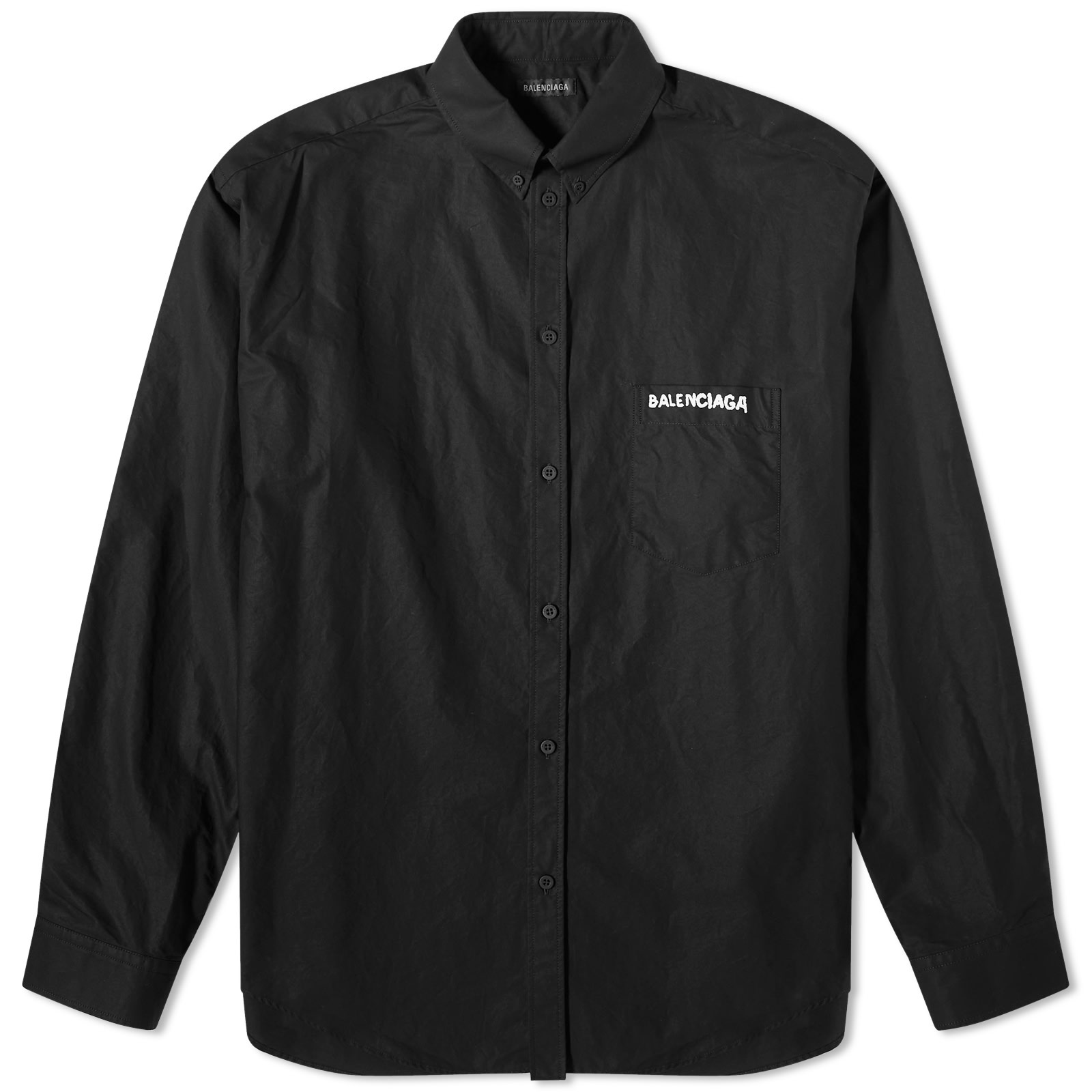 Balenciaga Small Logo Poplin Shirt - 1